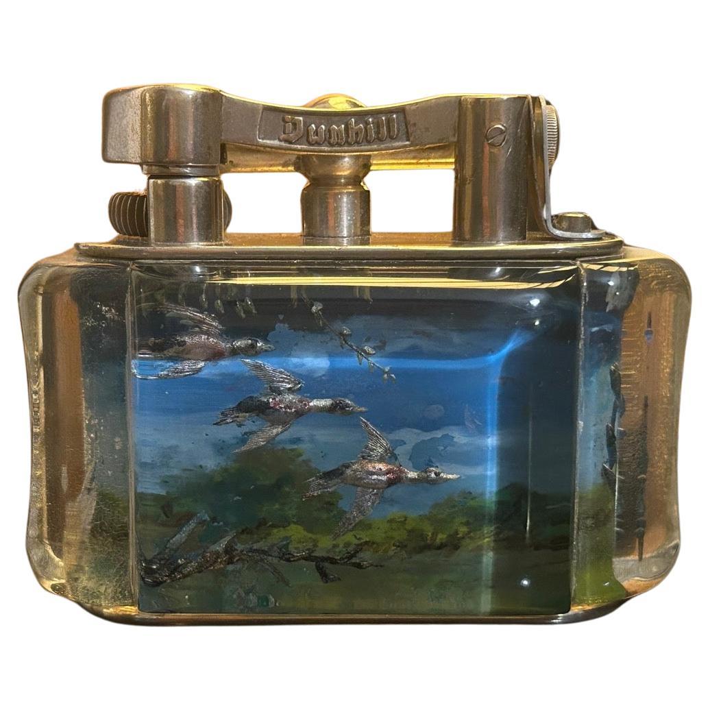 Extremely Rare 1950s Dunhill Aviary, Non Aquarium, Half-Giant Lighter 