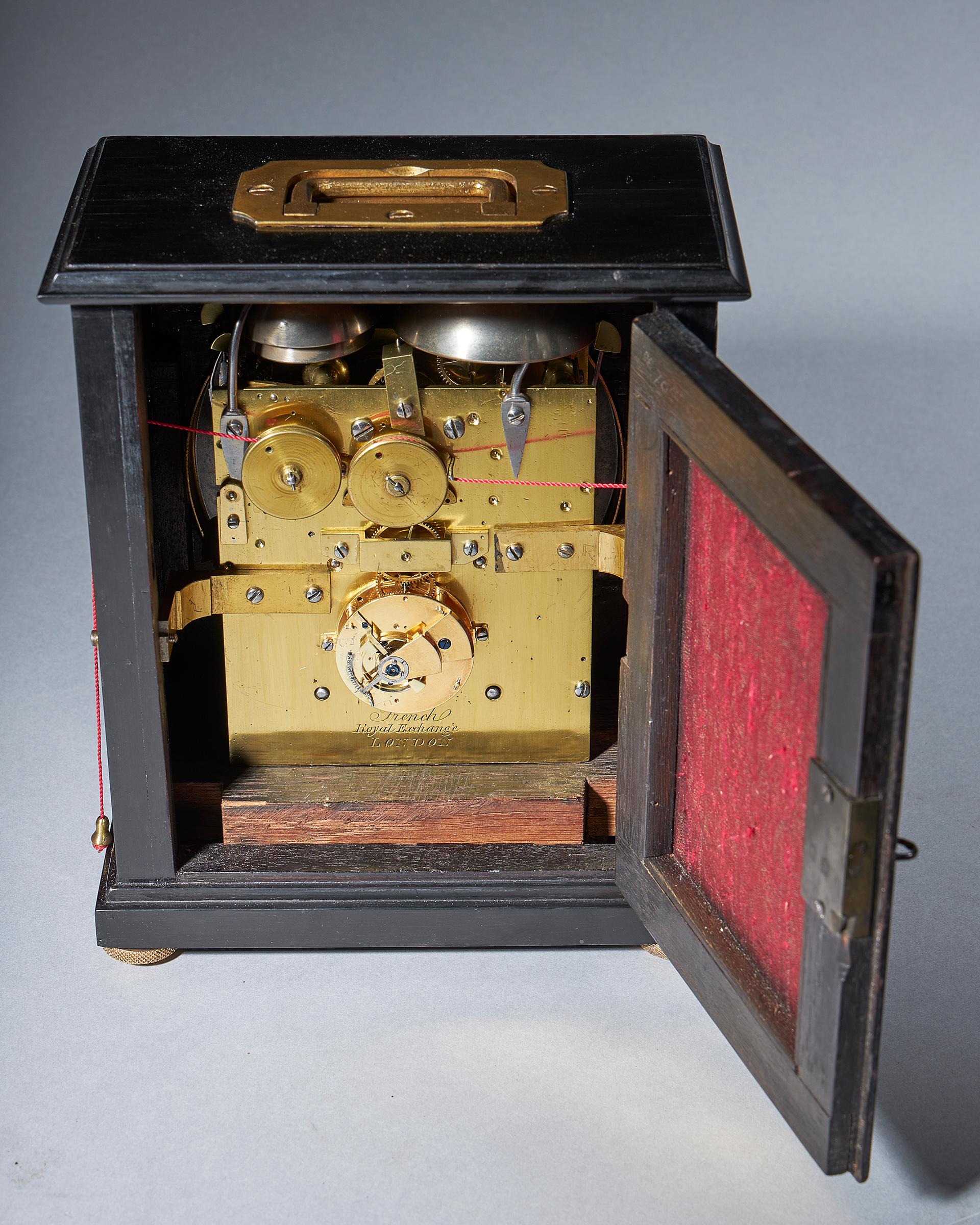 Extremely Rare 19th Century Traveling Clock Signed French Royal Exchange, London 5