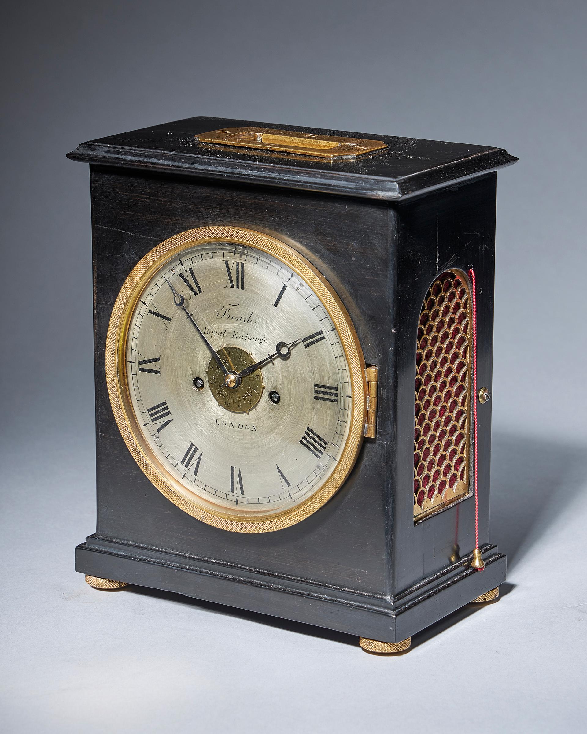 Early 20th Century Extremely Rare 19th Century Traveling Clock Signed French Royal Exchange, London