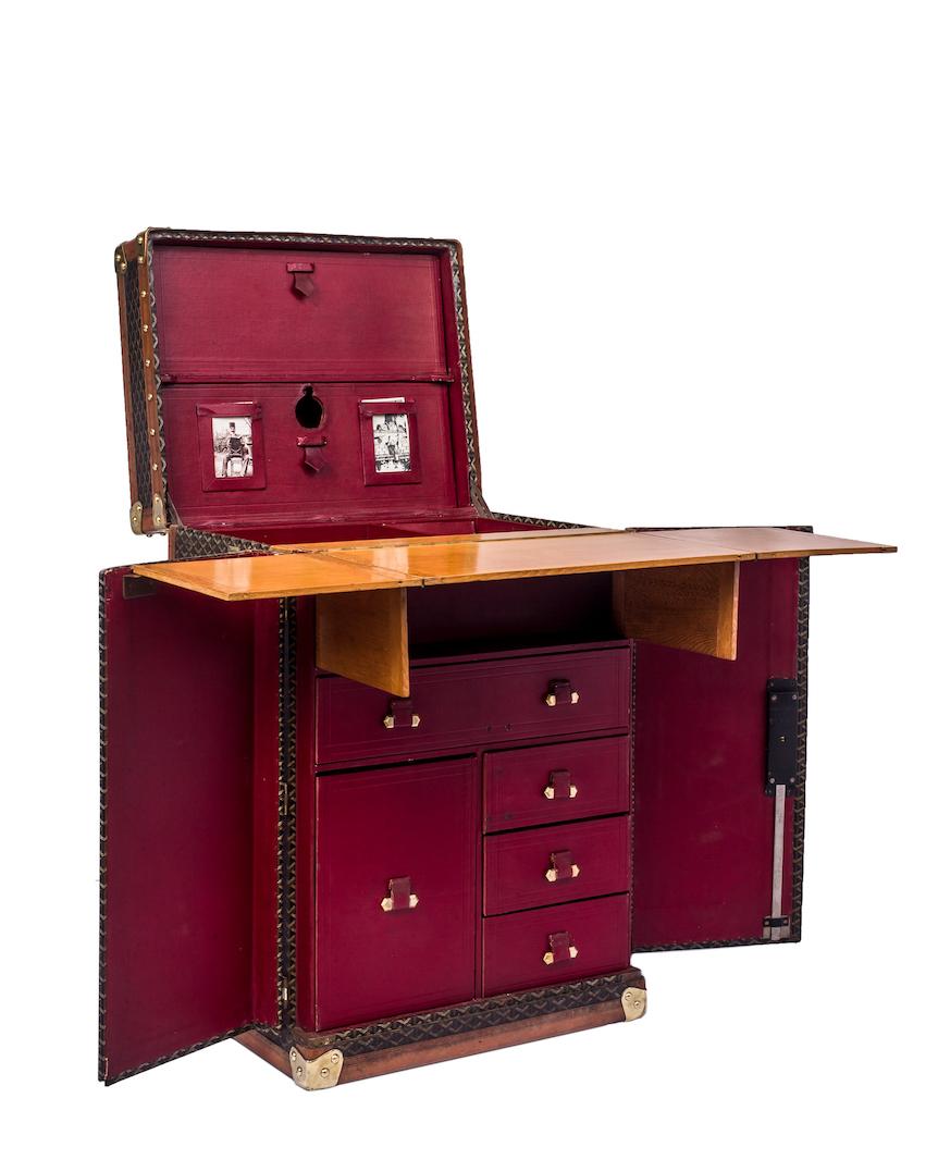 Extremely Rare, 20th Century Arthur Conan Doyle Goyard Desk Trunk For Sale 8