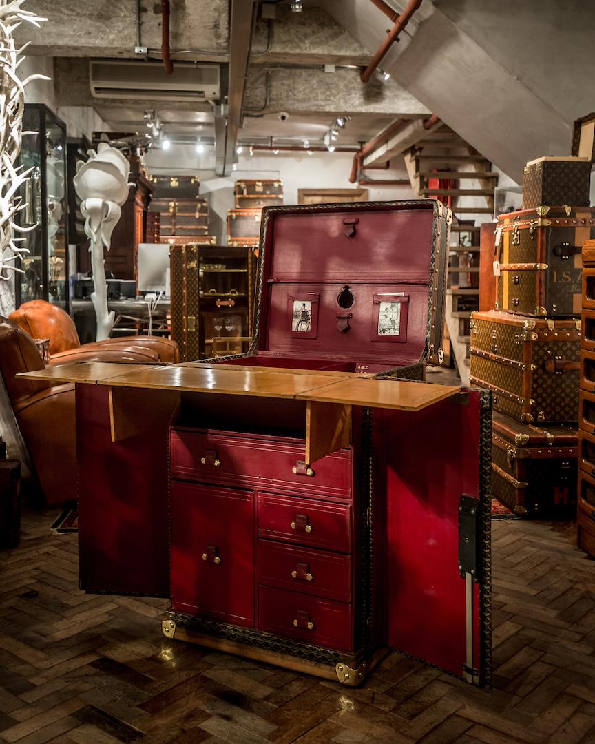 French Extremely Rare, 20th Century Arthur Conan Doyle Goyard Desk Trunk For Sale
