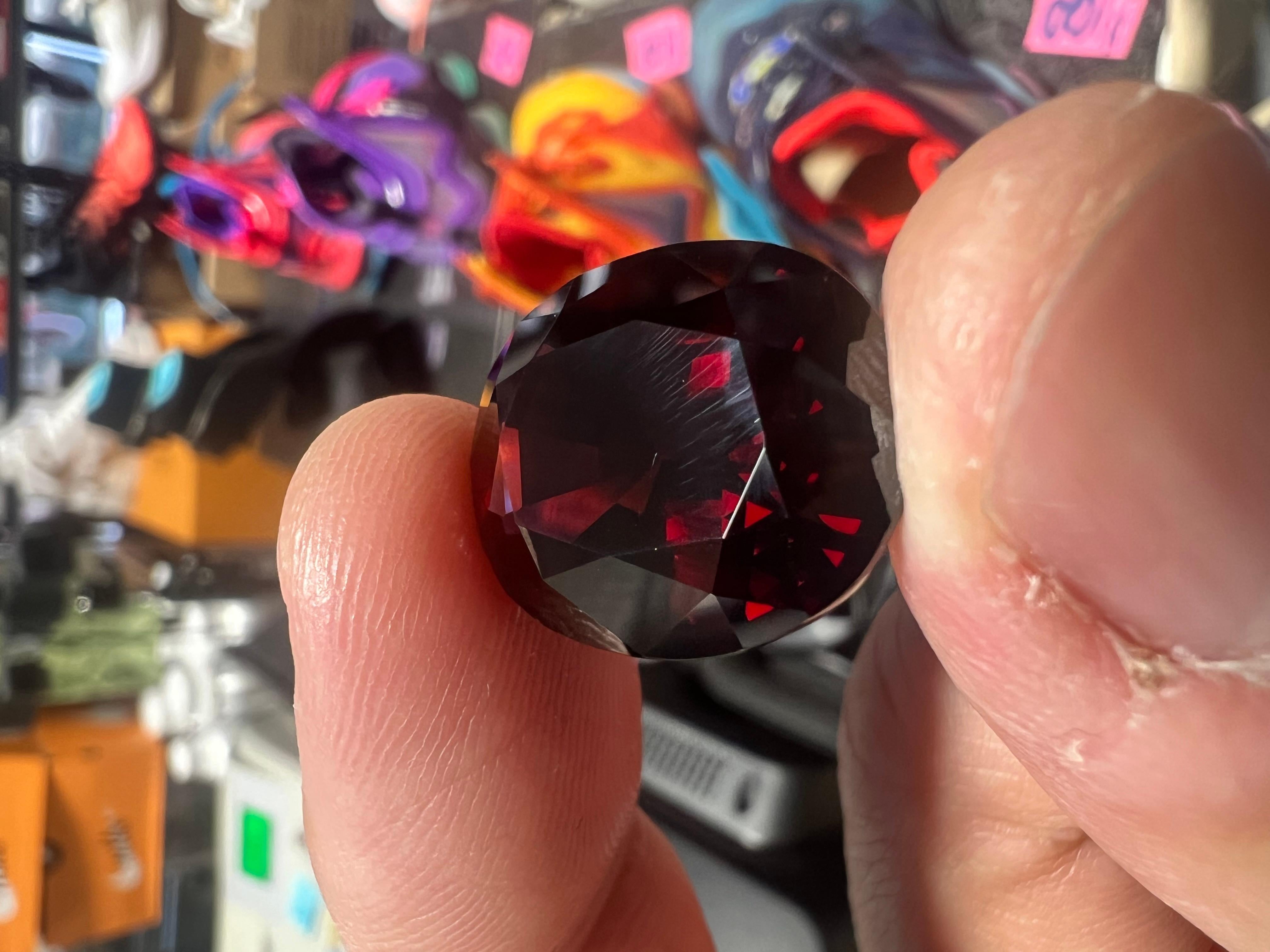 Women's or Men's Extremely Rare 24.6 Carat Red Spinel