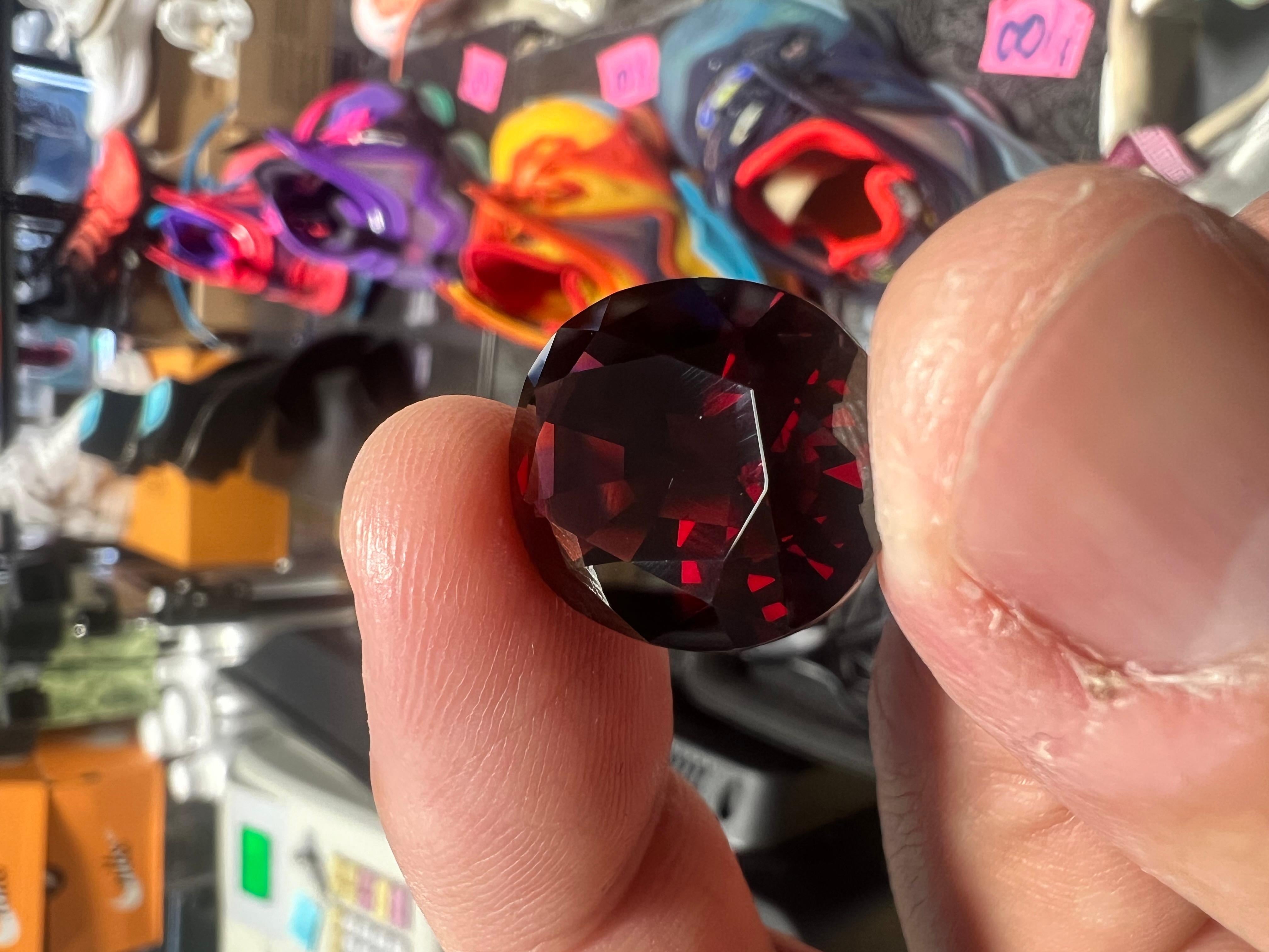 Extremely Rare 24.6 Carat Red Spinel 1