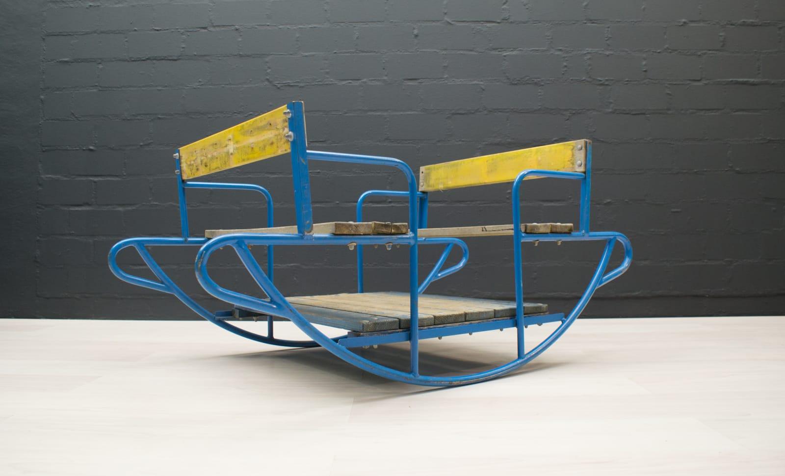 Mid-20th Century Extremely Rare 4-Seat Child Rocker from the 1960s, Germany