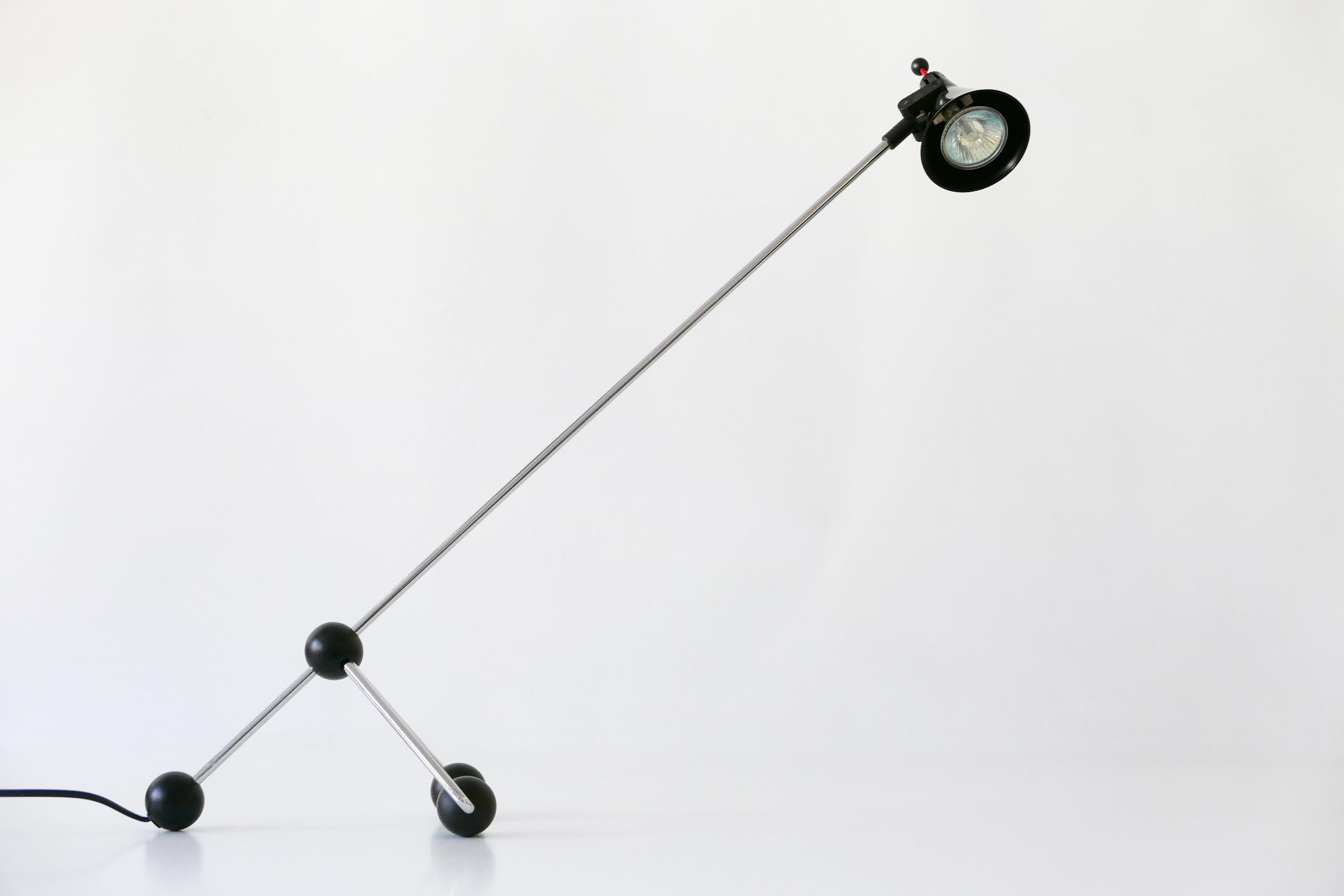 German Extremely Rare Adjustable Mid-Century Modern Table Lamp by Otto Kolb, 1970s For Sale