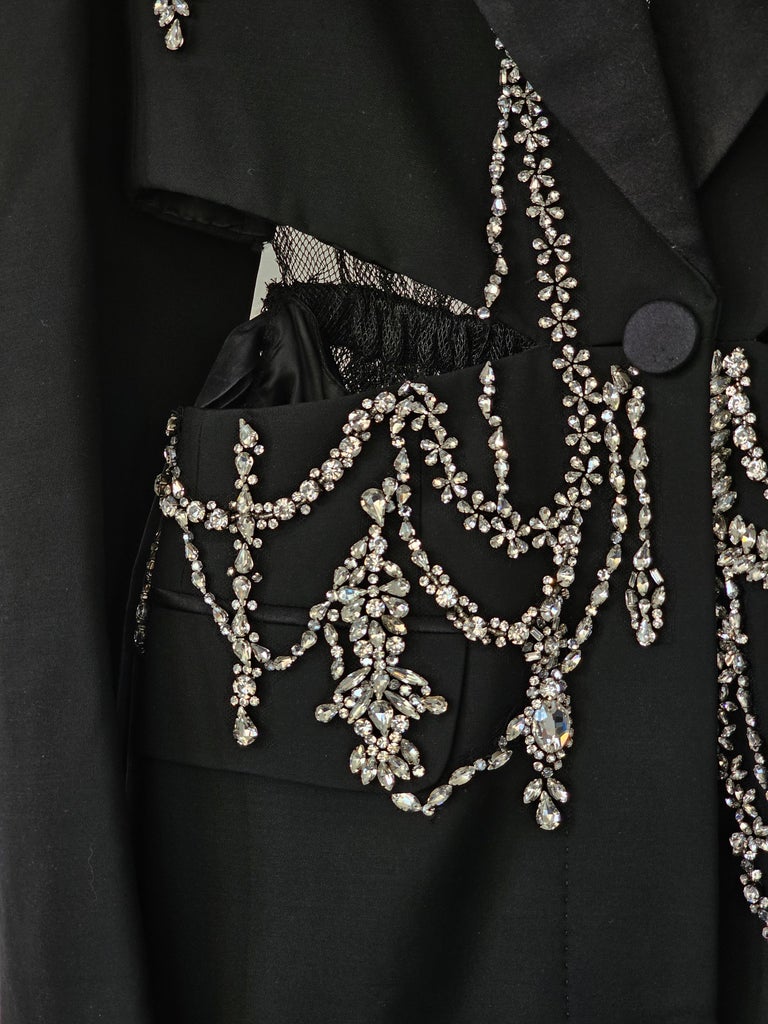 Rare Alexander McQueen x Sarah Burton SS 2022 crystal embellished org  27900 For Sale at 1stDibs