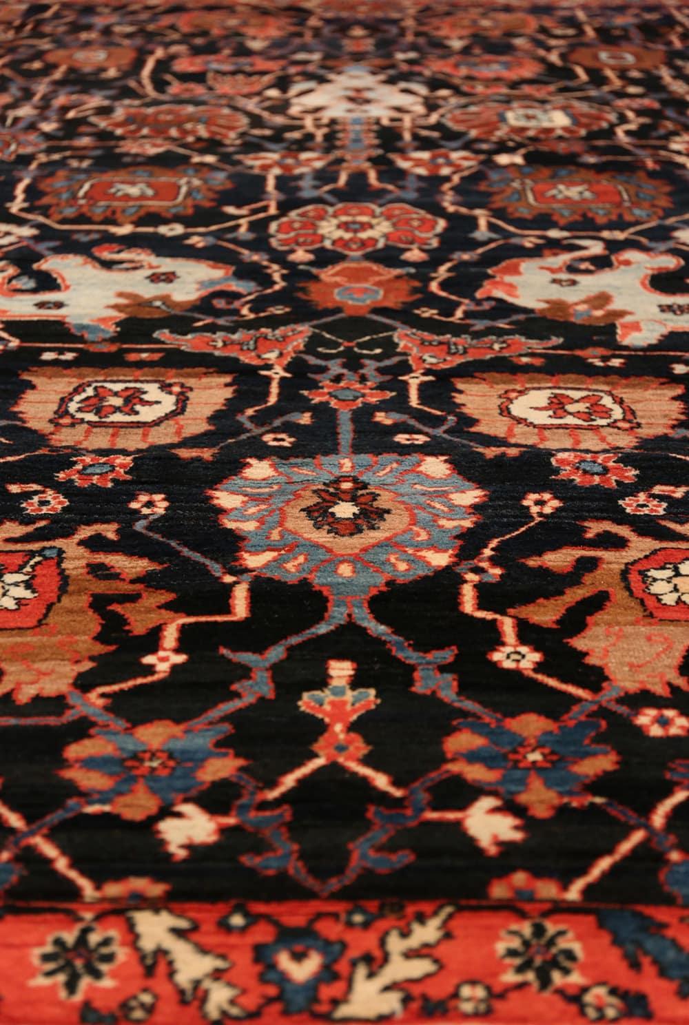 Wool Extremely Rare and Beautiful Antique Persian Bakshaish Rug