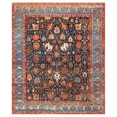 Extremely Rare and Beautiful Antique Persian Bakshaish Rug