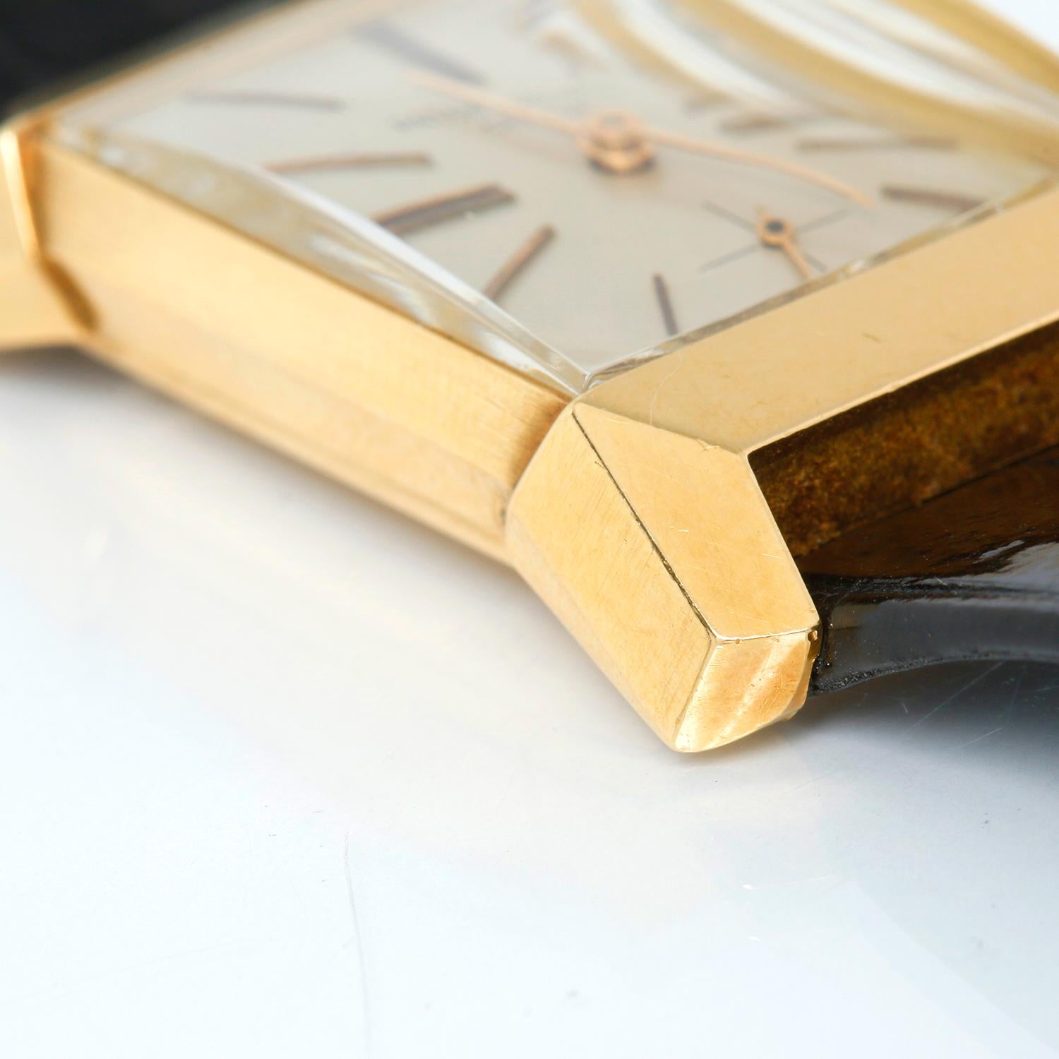 Extrêmement Rare et Collectable Vintage Mens Patek Philippe 18K Yellow Gold Dress 3