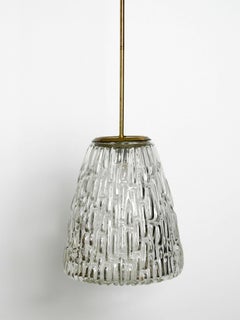 Extremely Rare and Heavy Midcentury Glass Pendant Lamp by Rupert Nikoll Vienna