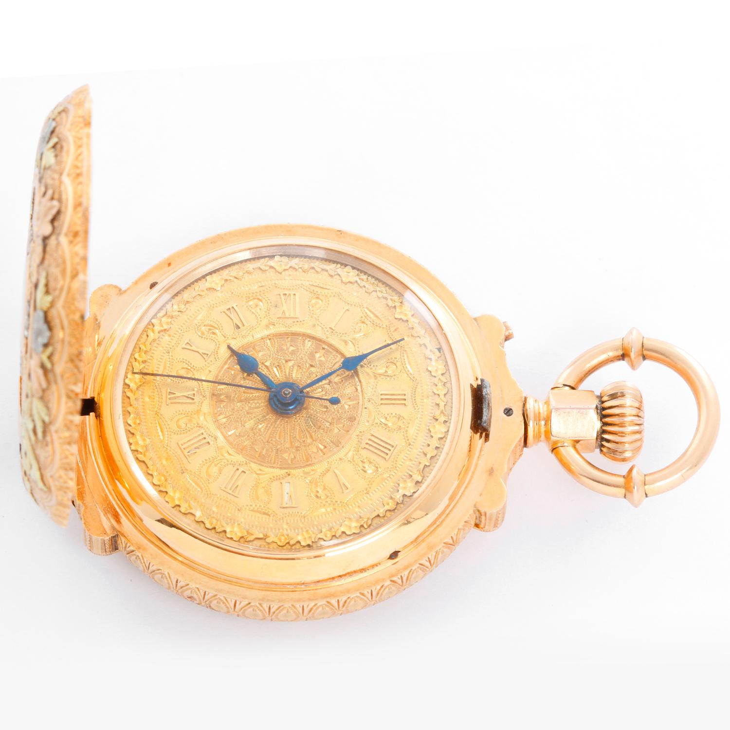 Extremely Rare and Heavy Swiss Full Box Hinge Pocket Watch In Excellent Condition In Dallas, TX