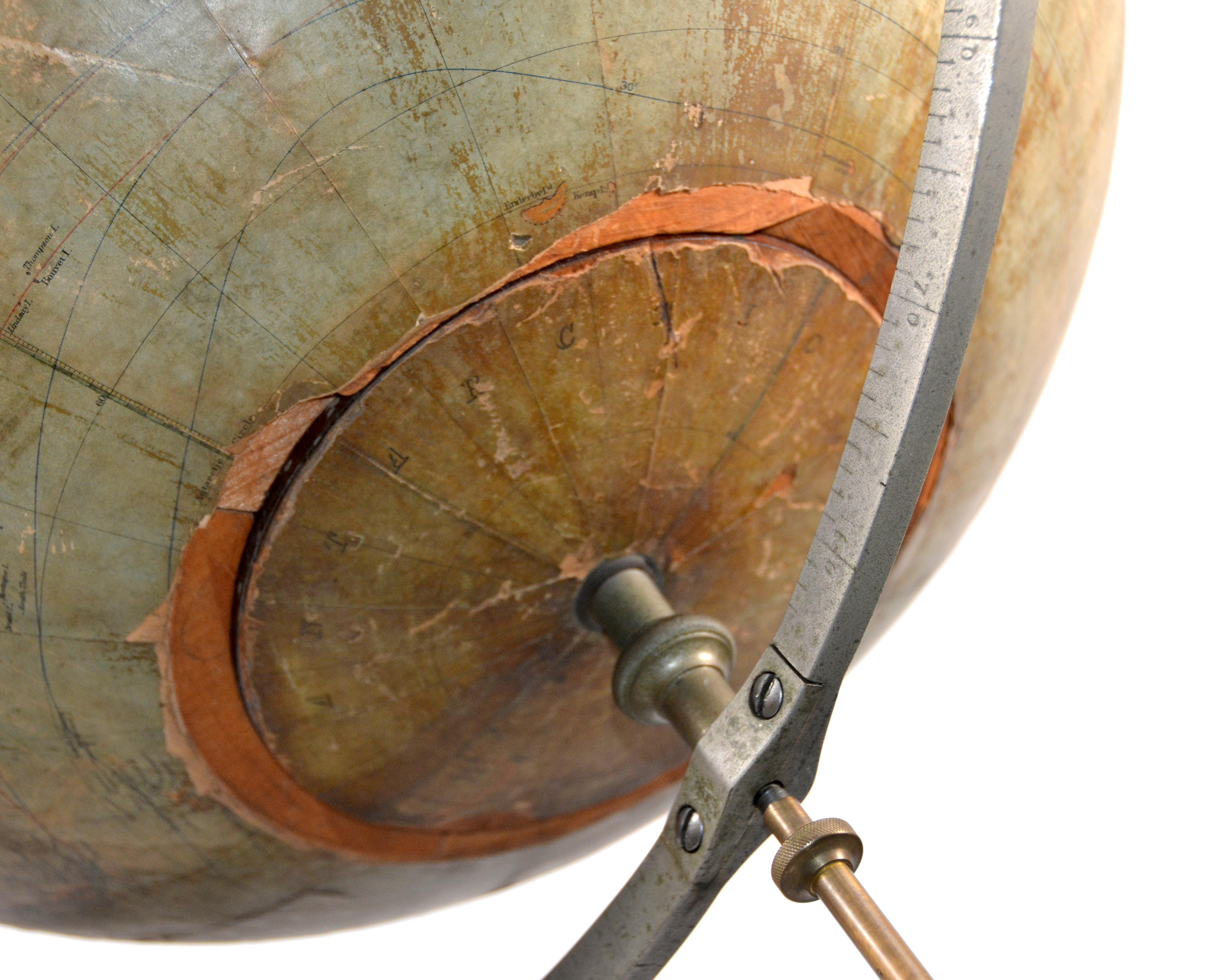 Extremely Rare Antique 1880 American Juvet & Co. Time Globe Floor Clock 5