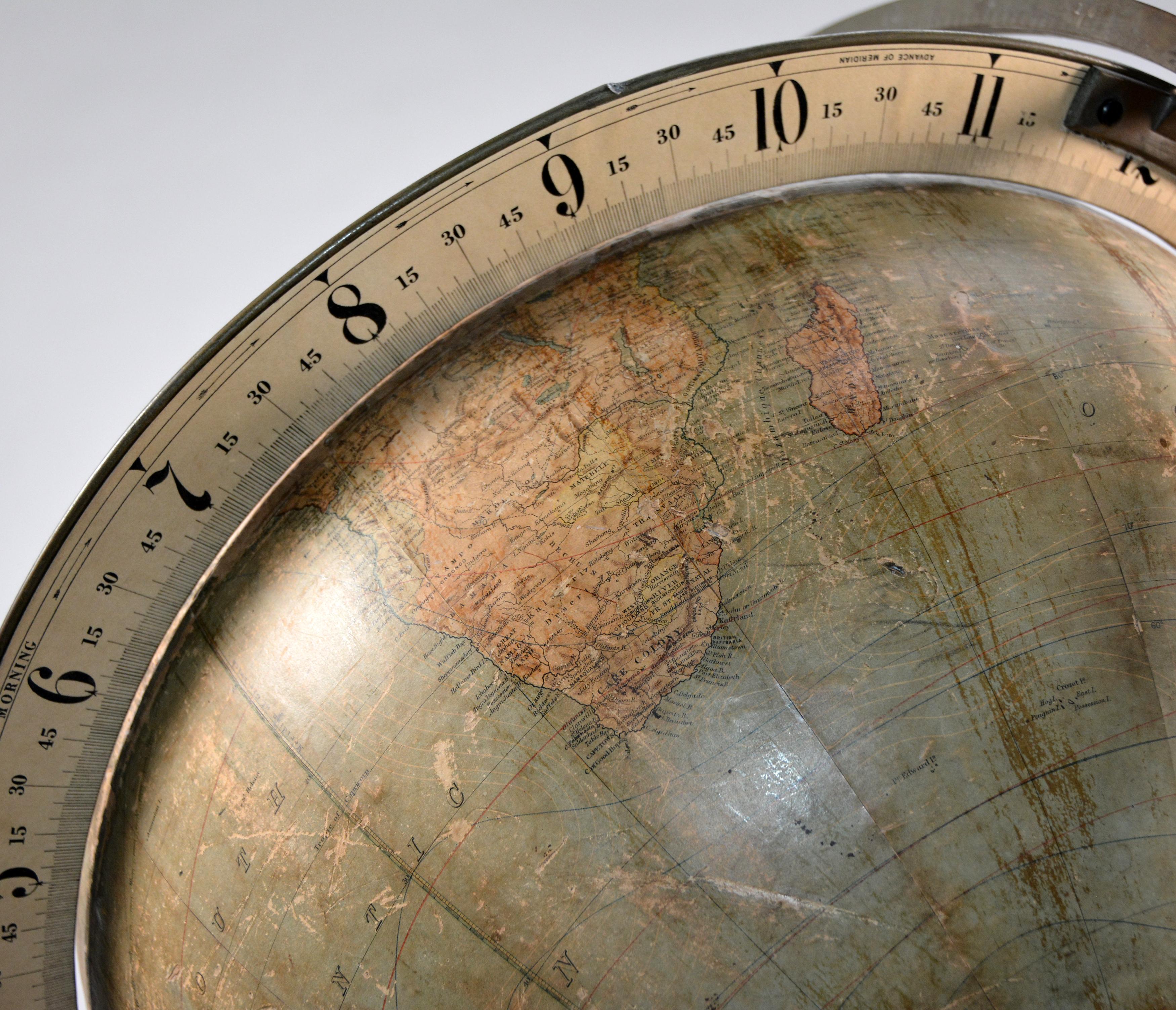 Extremely Rare Antique 1880 American Juvet & Co. Time Globe Floor Clock 1