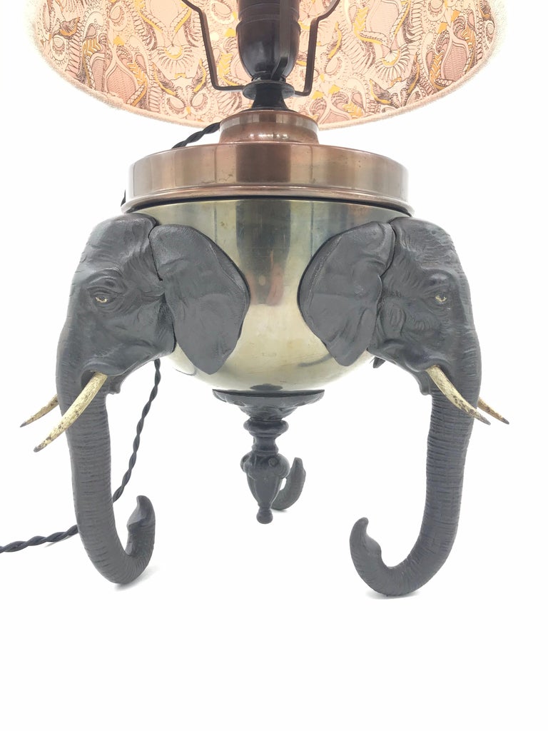 Extremely Rare Antique Elephant Table Lamp at 1stDibs antique