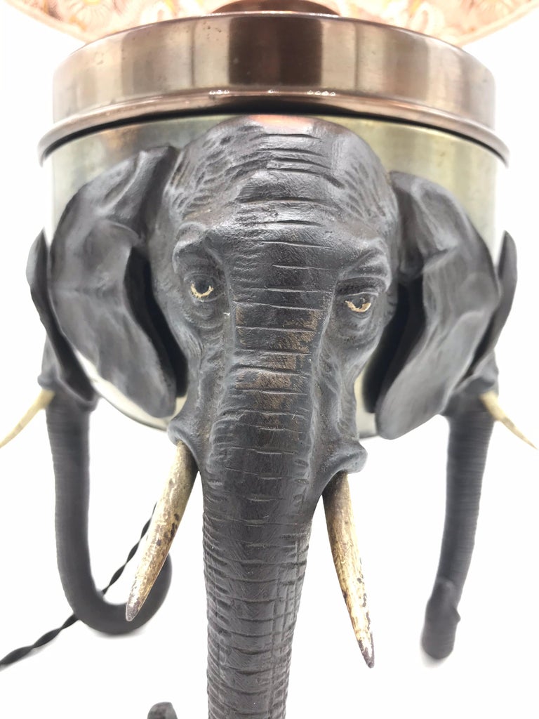 Extremely Rare Antique Elephant Table Lamp at 1stDibs antique