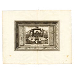 Äußerst seltener antiker Druck der Könige von Kambodscha in Asien, 1725