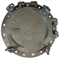 Extremely Rare Antique Solid Brass Maritime Ships Porthole Storm Cover Window