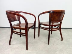 Extremely rare armchairs no.6521 by Otto Wagner for Thonet