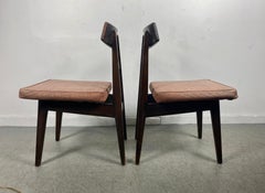 Extremely Rare Asian Inspired Modernist Side Chairs Designed by Jens Risom