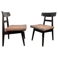 Extremely Rare Asian Inspired Modernist Side Chairs Designed by Jens Risom