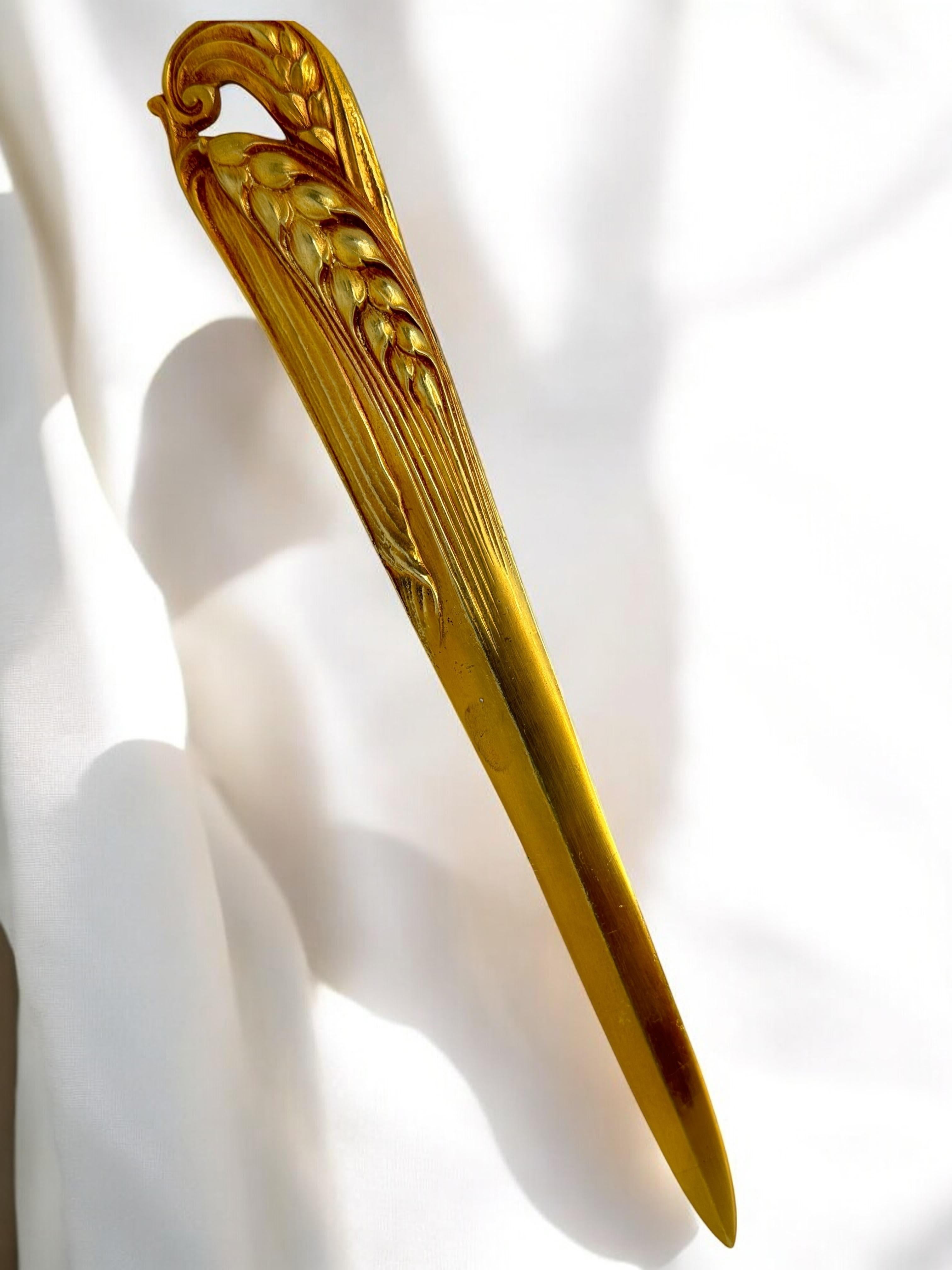 Extremely Rare Authentic Original French Art Nouveau Letter Opener Antique 1890s For Sale 4