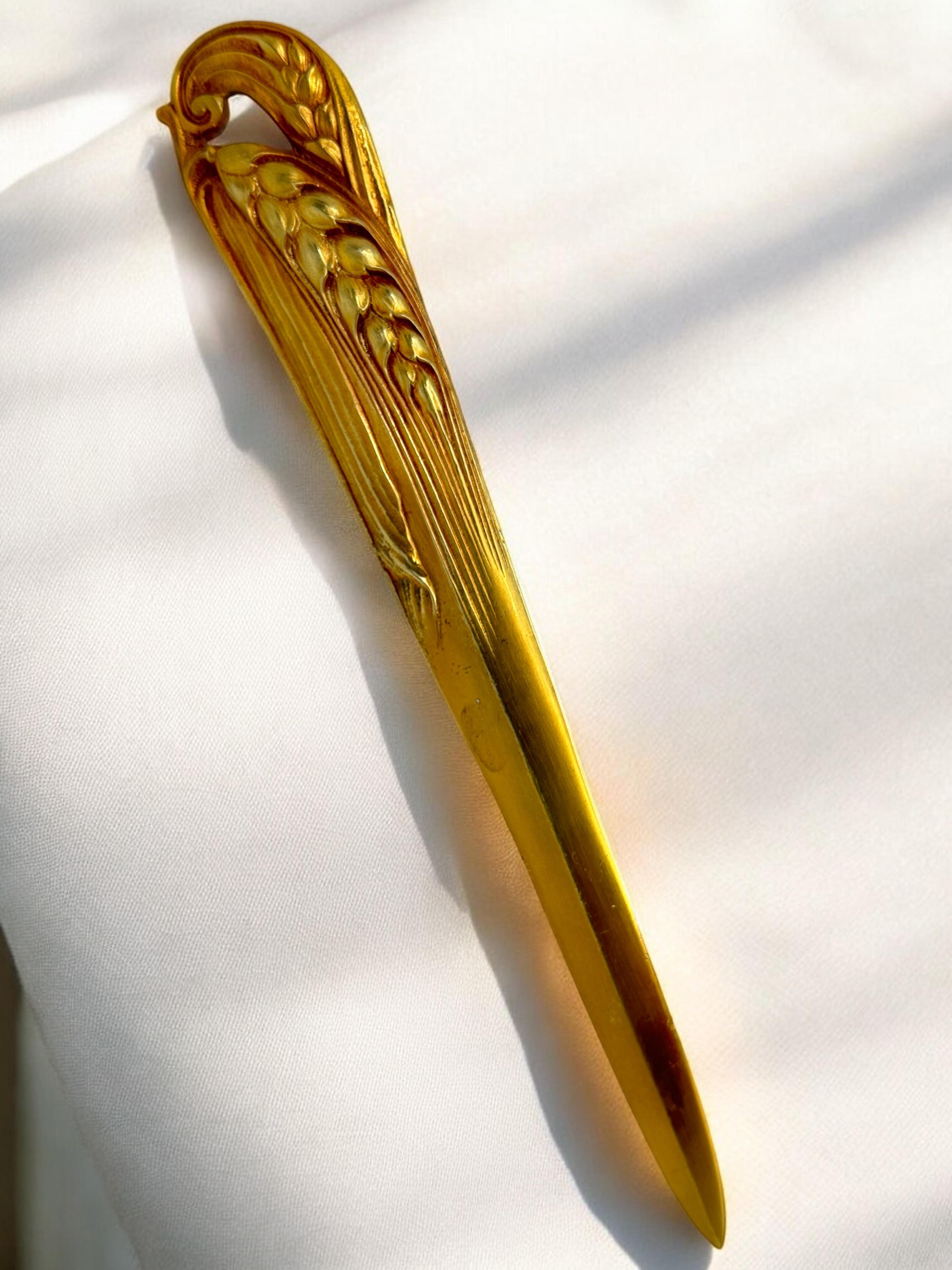 Extremely Rare Authentic Original French Art Nouveau Letter Opener Antique 1890s For Sale 5