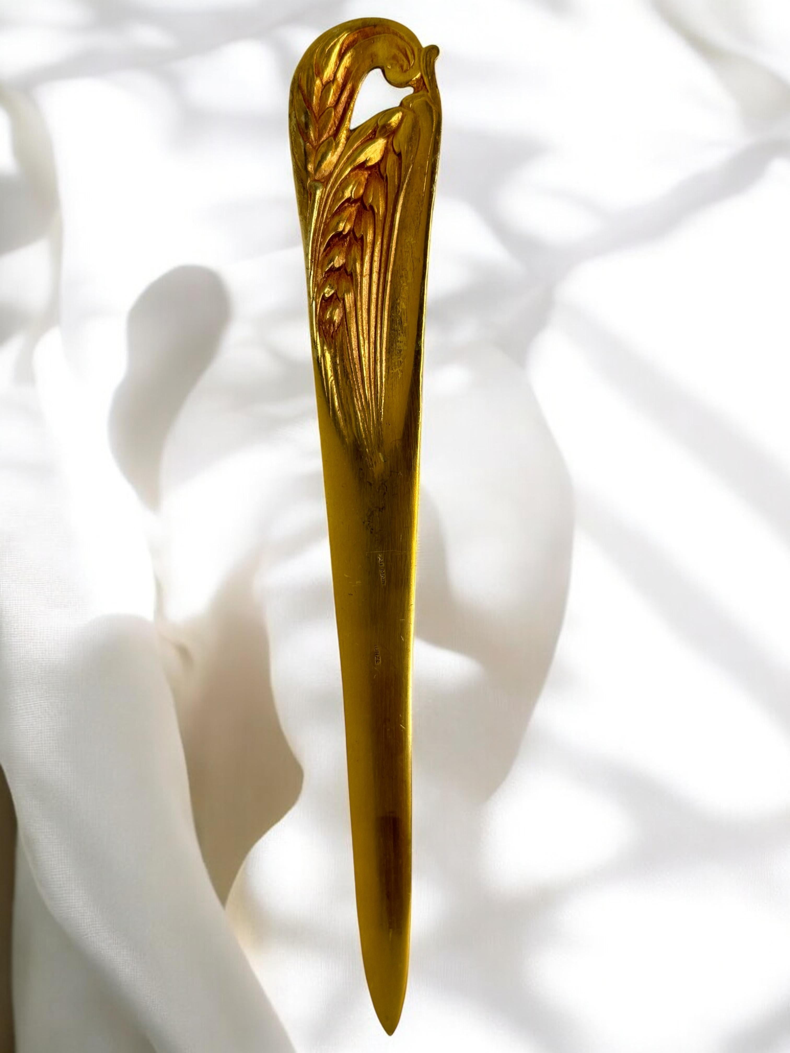 Extremely Rare Authentic Original French Art Nouveau Letter Opener Antique 1890s For Sale 6