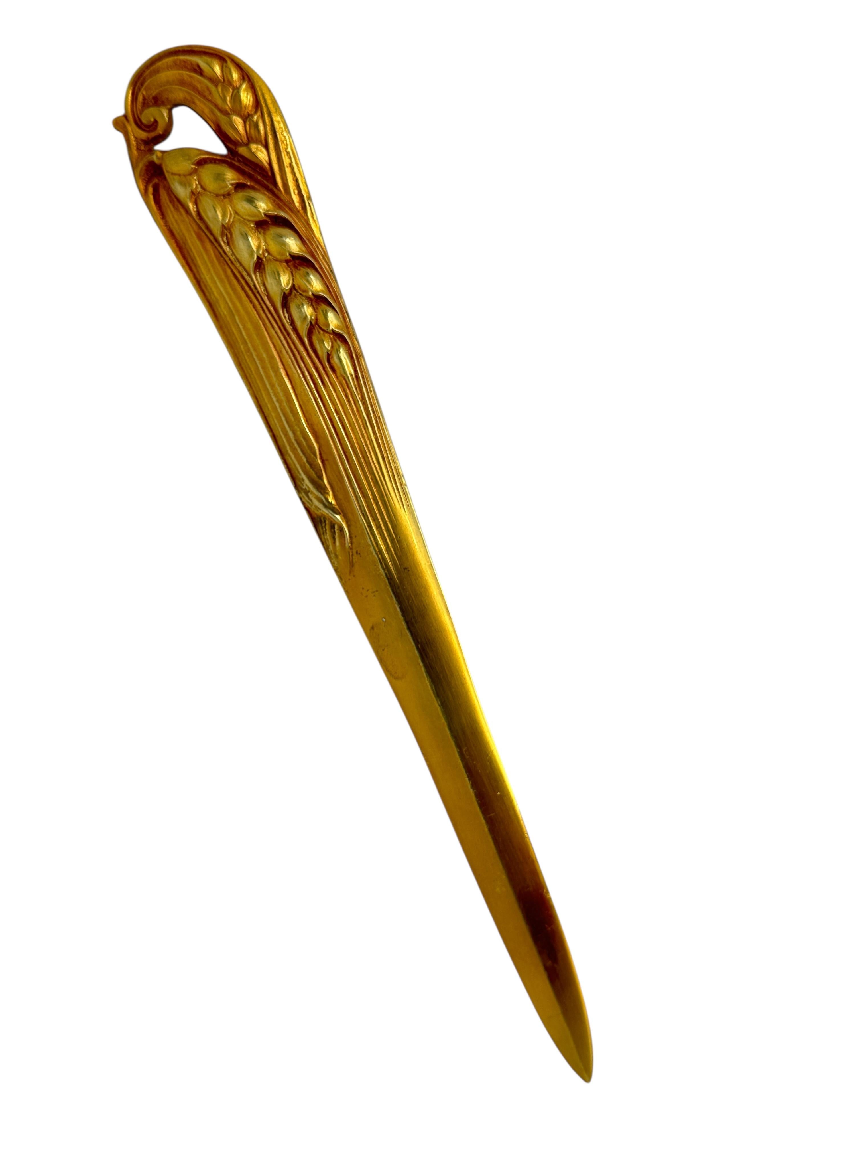Extremely Rare Authentic Original French Art Nouveau Letter Opener Antique 1890s For Sale 1