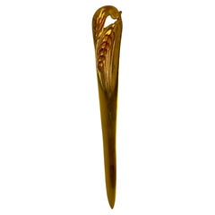 Extremely Rare Authentic Original French Art Nouveau Letter Opener Antique 1890s