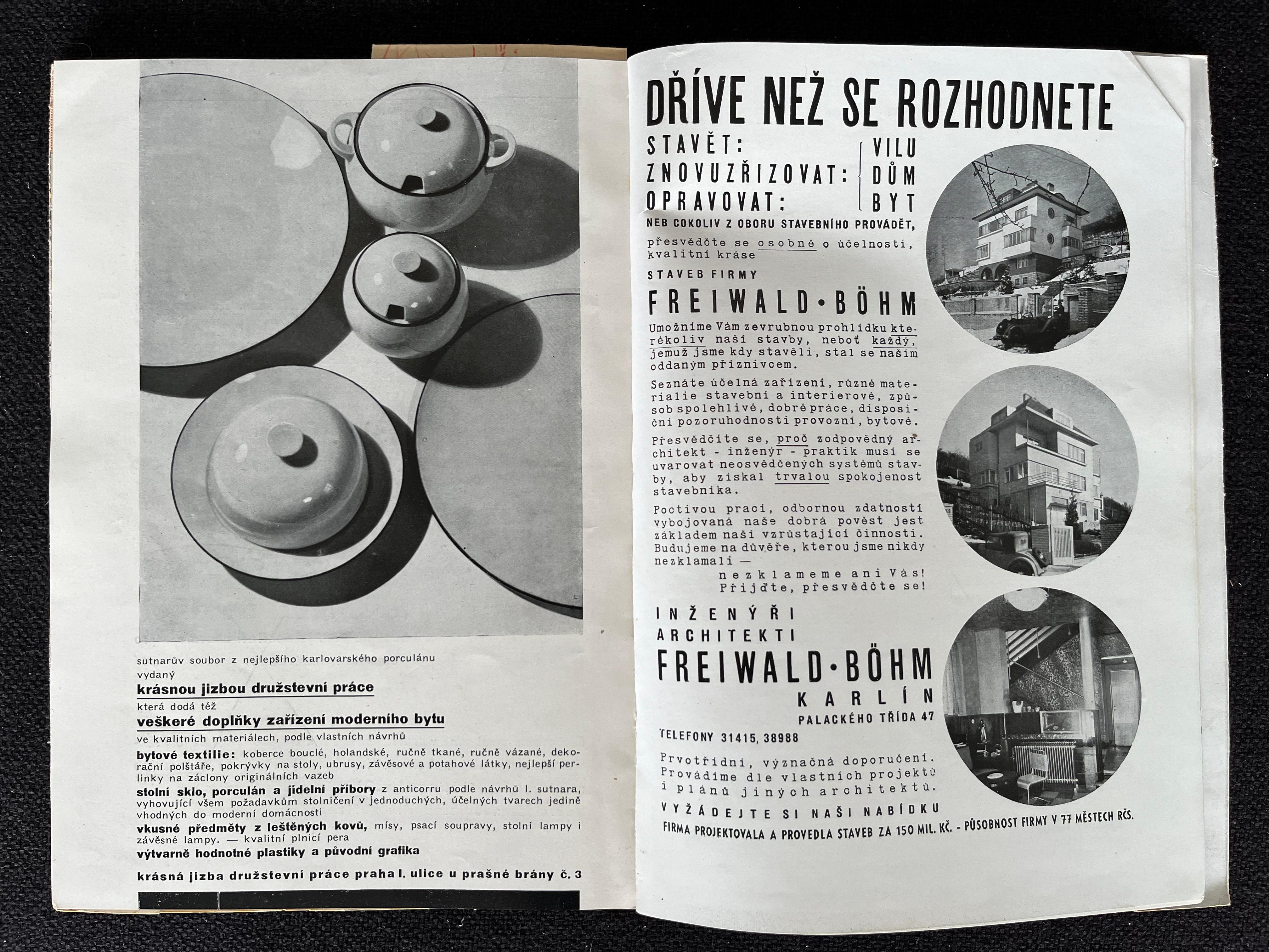 Milieu du XXe siècle Livre rarissime sur le Bauhaus BYT par Václav Petr, Ladislav Sutnar, 1934 en vente