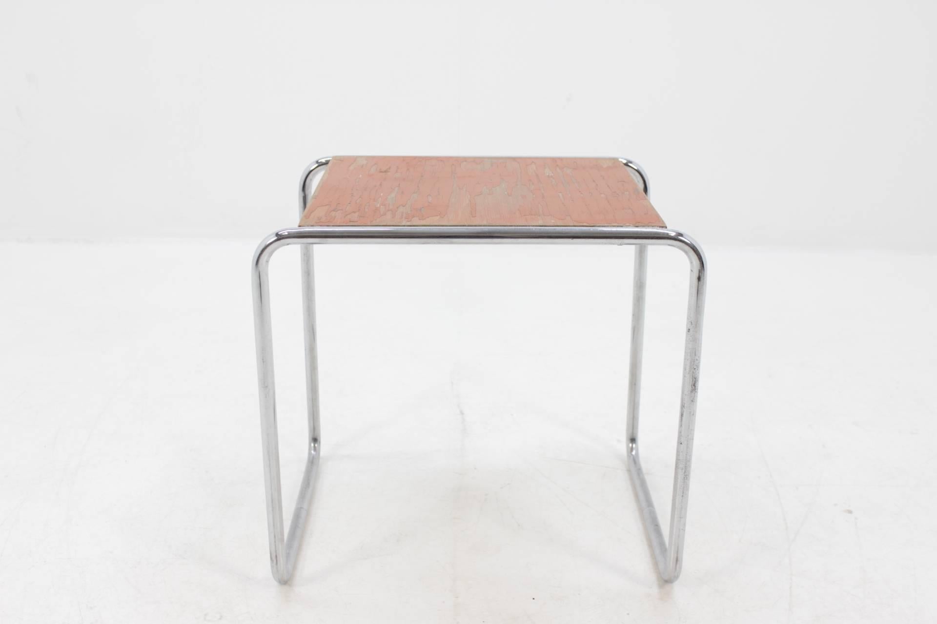 - 1930s, Germany
- Marcel Breuer
- Original condition
- Original red color, partly missing 
- Labeled.