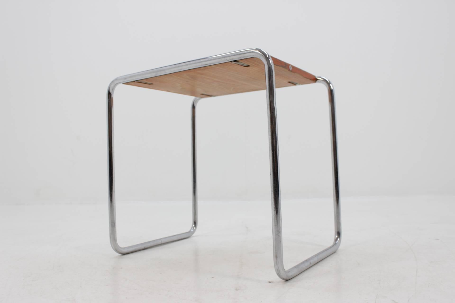 German Extremely Rare Bauhaus Chrome Nesting Table, Thonet B9