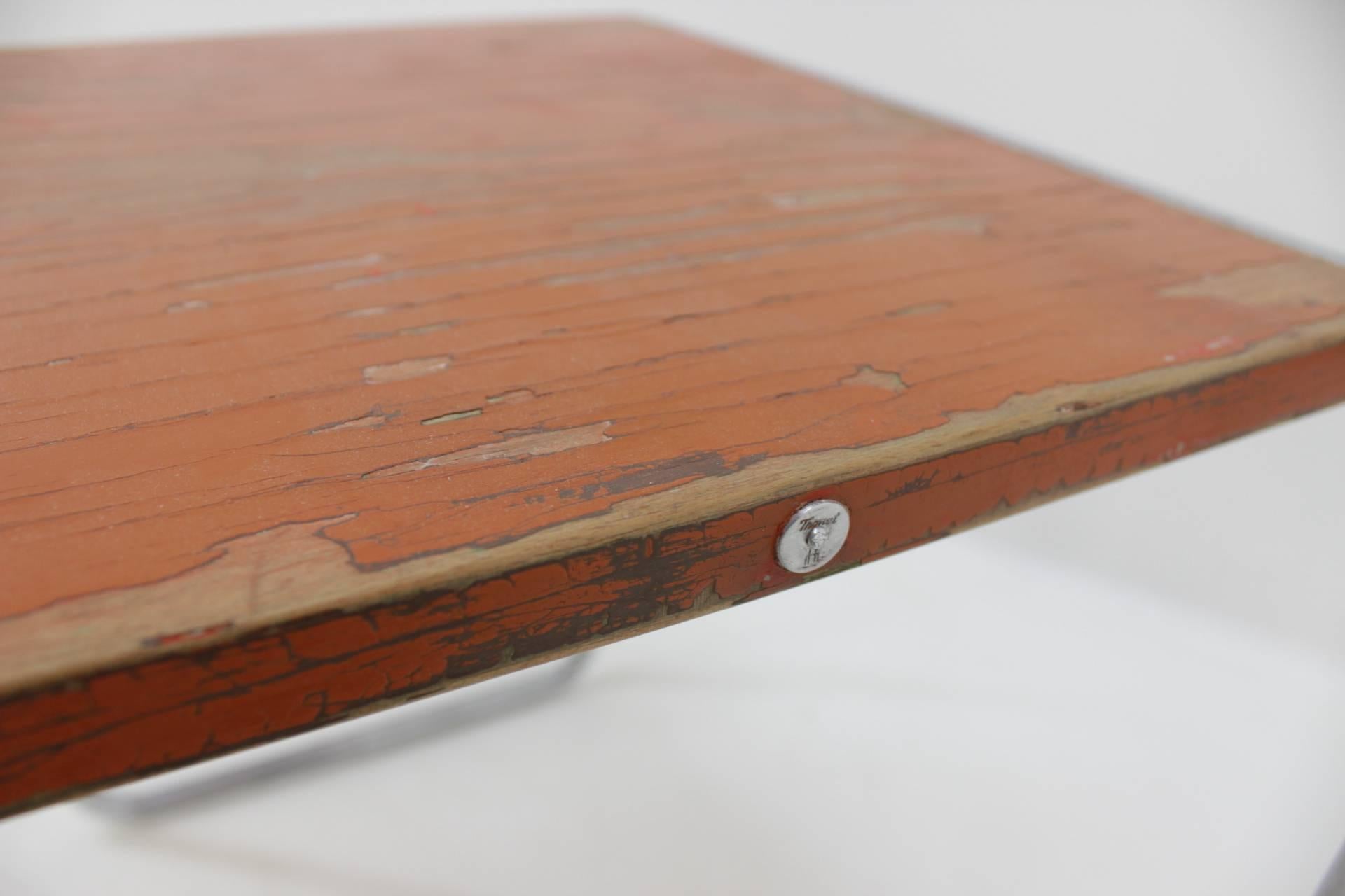 Mid-20th Century Extremely Rare Bauhaus Chrome Nesting Table, Thonet B9
