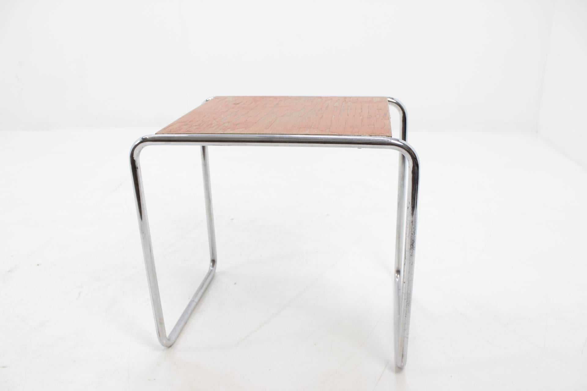 Extremely Rare Bauhaus Chrome Nesting Table, Thonet B9 1