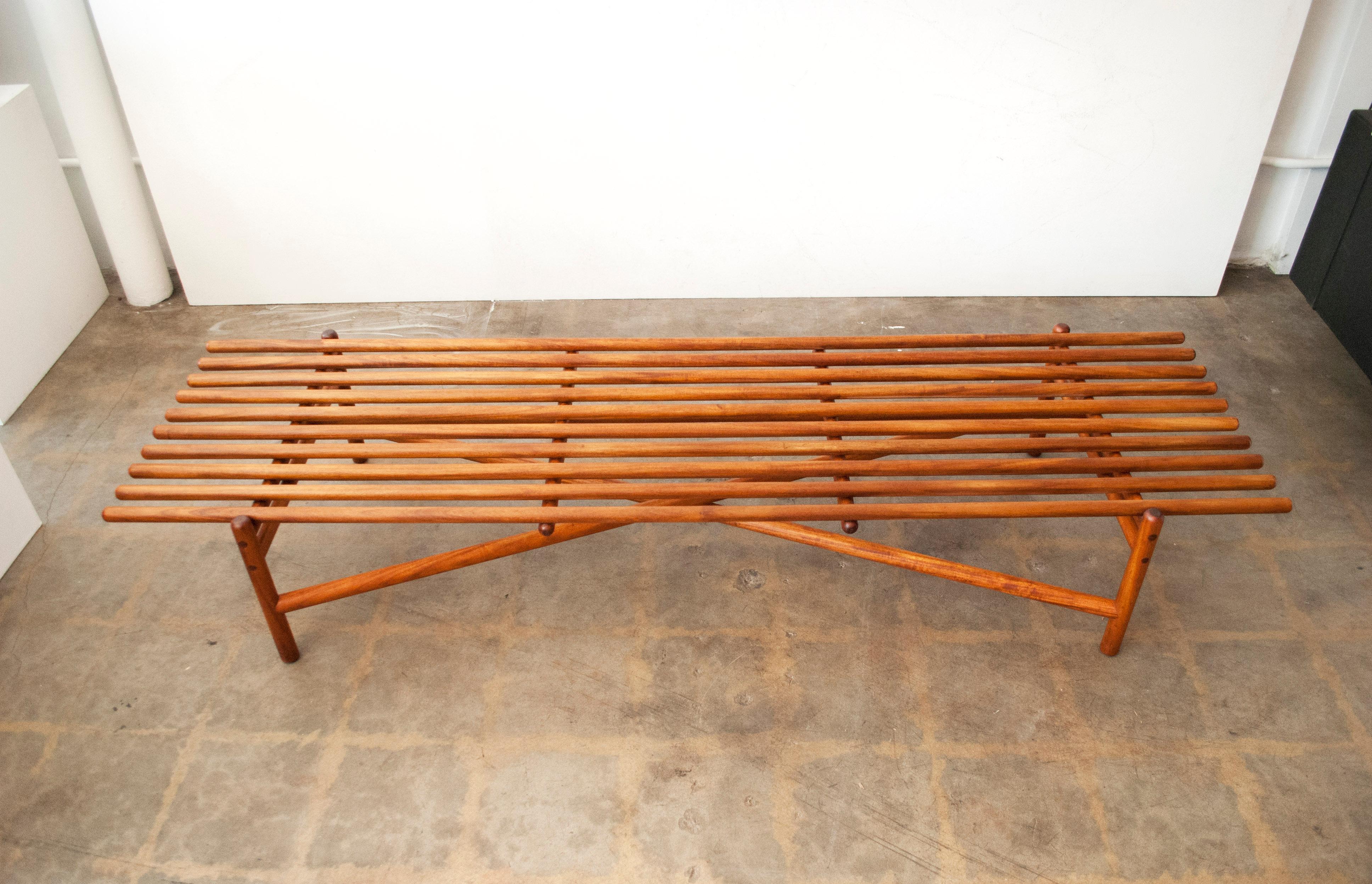 Mid-Century Modern Extremely Rare Bertrand Goldberg Bench, 1952