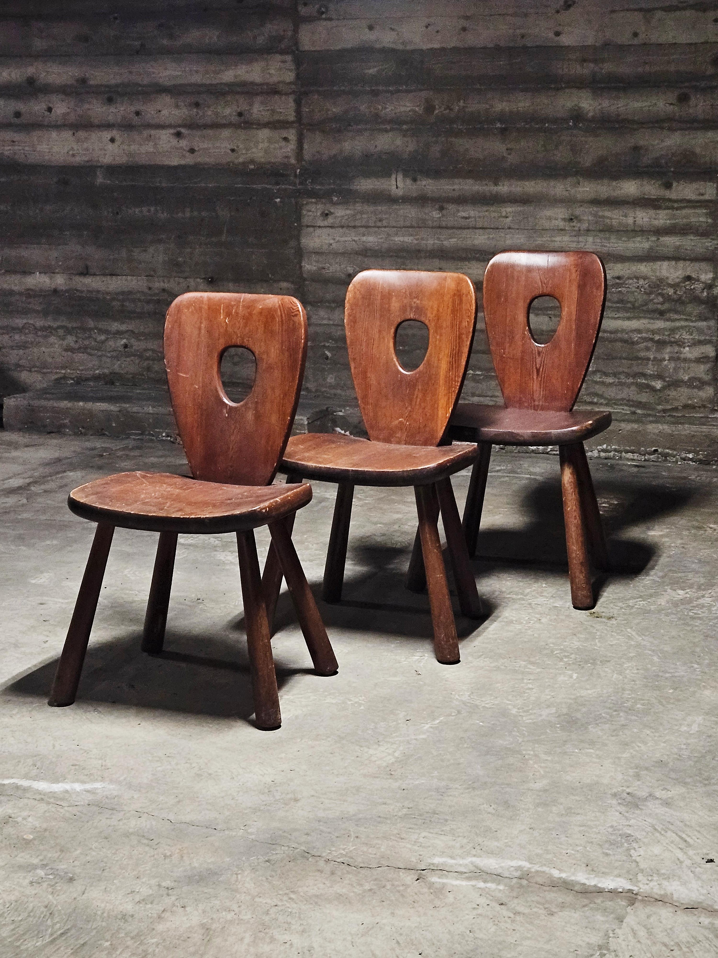 Scandinavian Modern Extremely rare Bo Fjaestad pine chairs, Arvika Konsthantverk, Sweden, 1930s For Sale