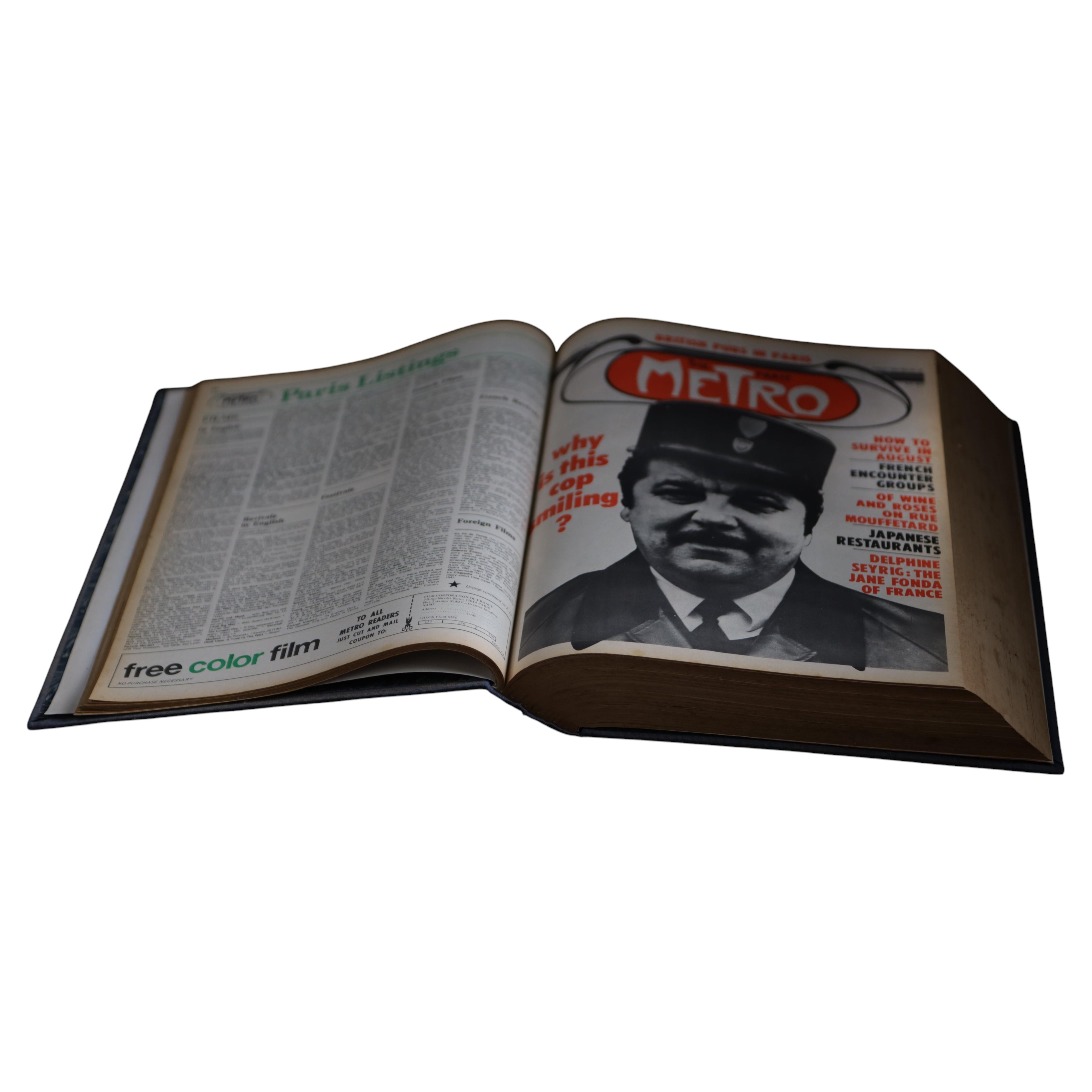 Extremely Rare Bound copies of Paris Metro magazine For Sale
