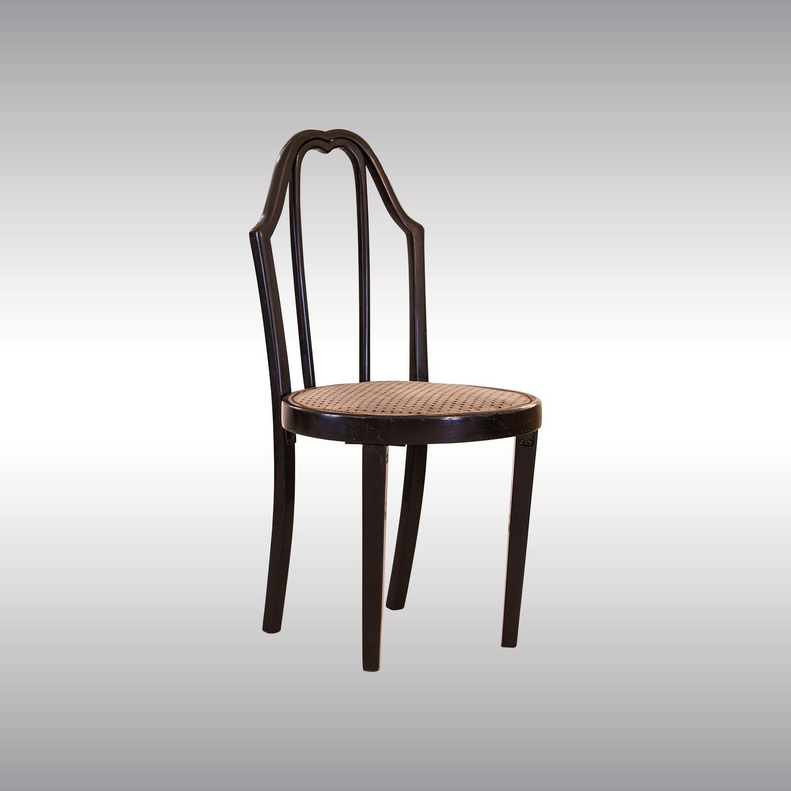 Extremely rare chair from the Grabenkaffehaus, Vienna 1, Graben 29a - Trattnerhof

Stained and polished beechwood, upholstery not original.