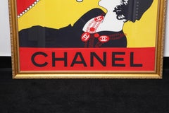 Extremely Rare Chanel "Drop of No.5" Scarf in Gold Frame