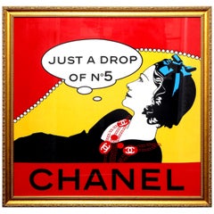 Extremely Rare Chanel "Drop of No.5" Scarf in Gold Frame