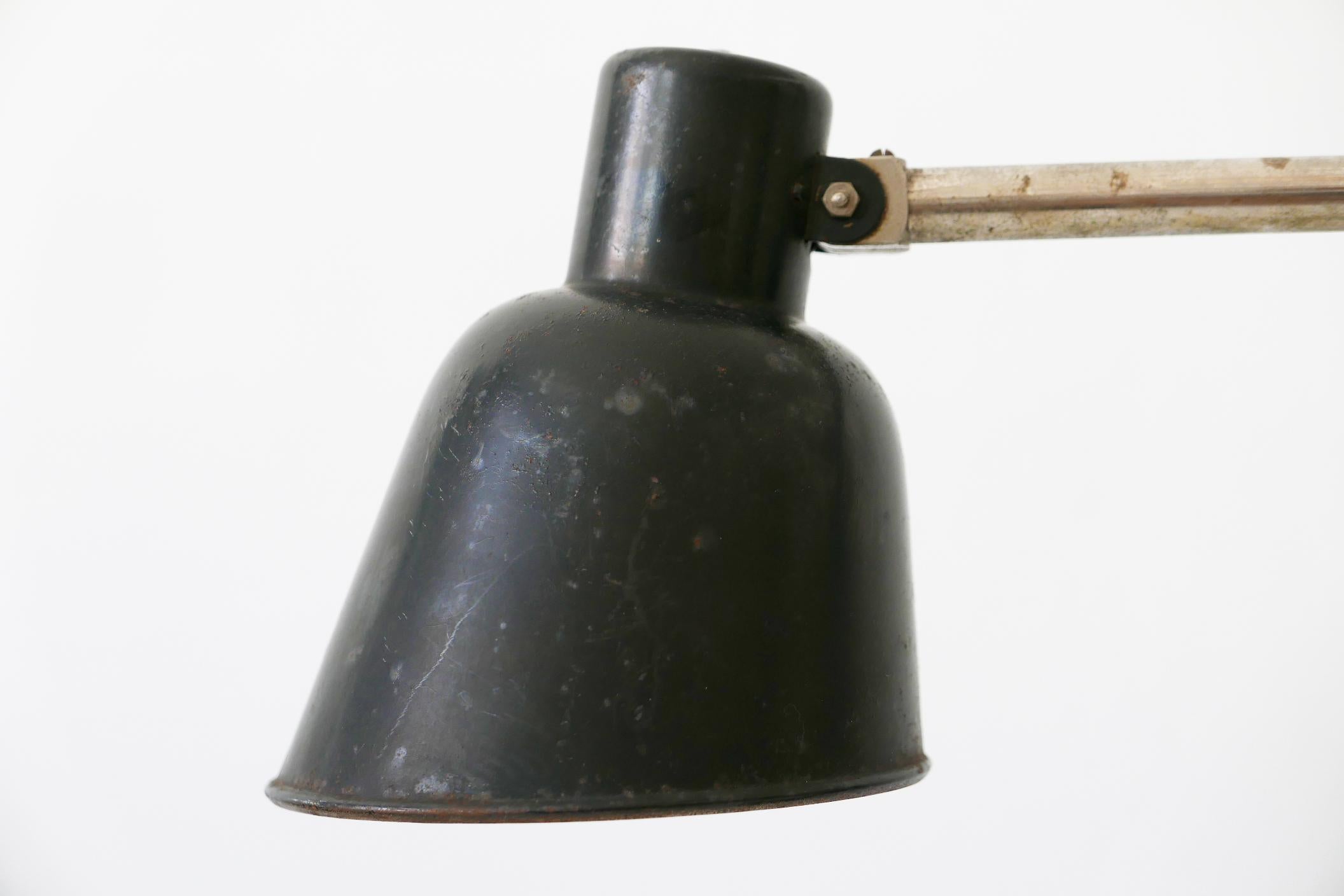 Rare Two-Armed Bauhaus Table Lamp by Christian Dell for Bünte & Remmler 1930s For Sale 3