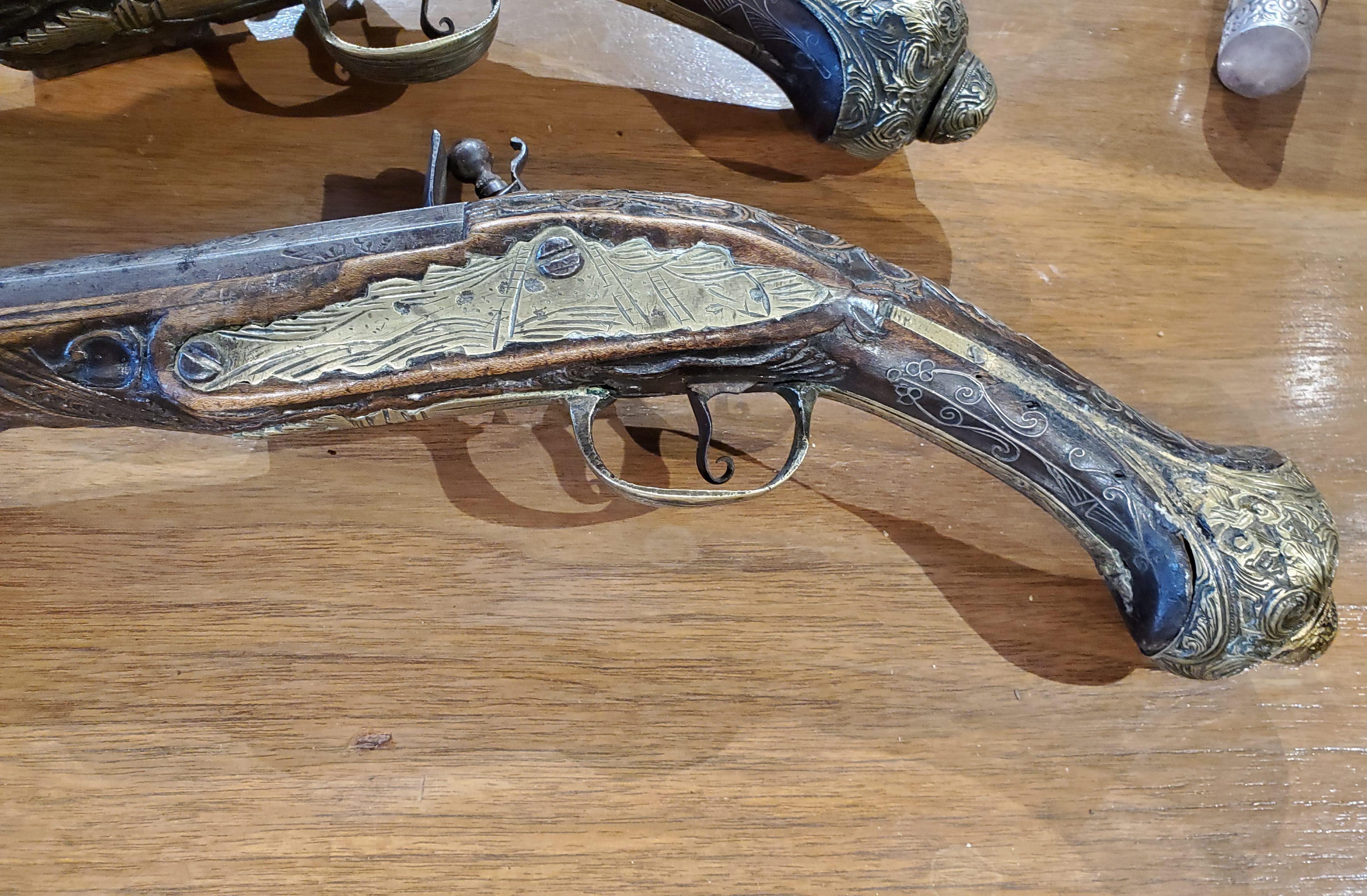 Extremely Rare Early 18th Century Turkish Flintlock Pistols at 1stDibs