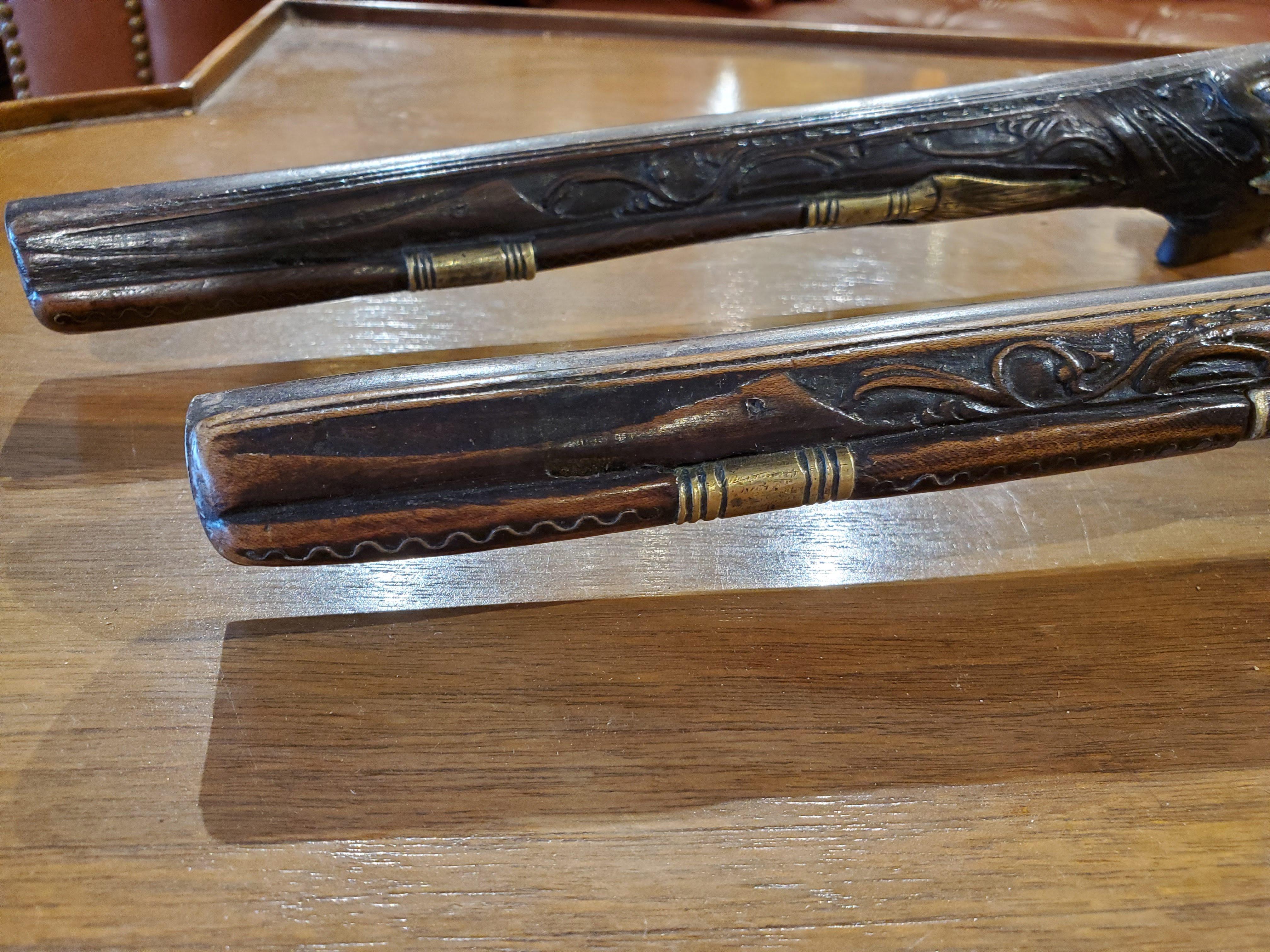 Extremely Rare Early 18th Century Turkish Flintlock Pistols 2