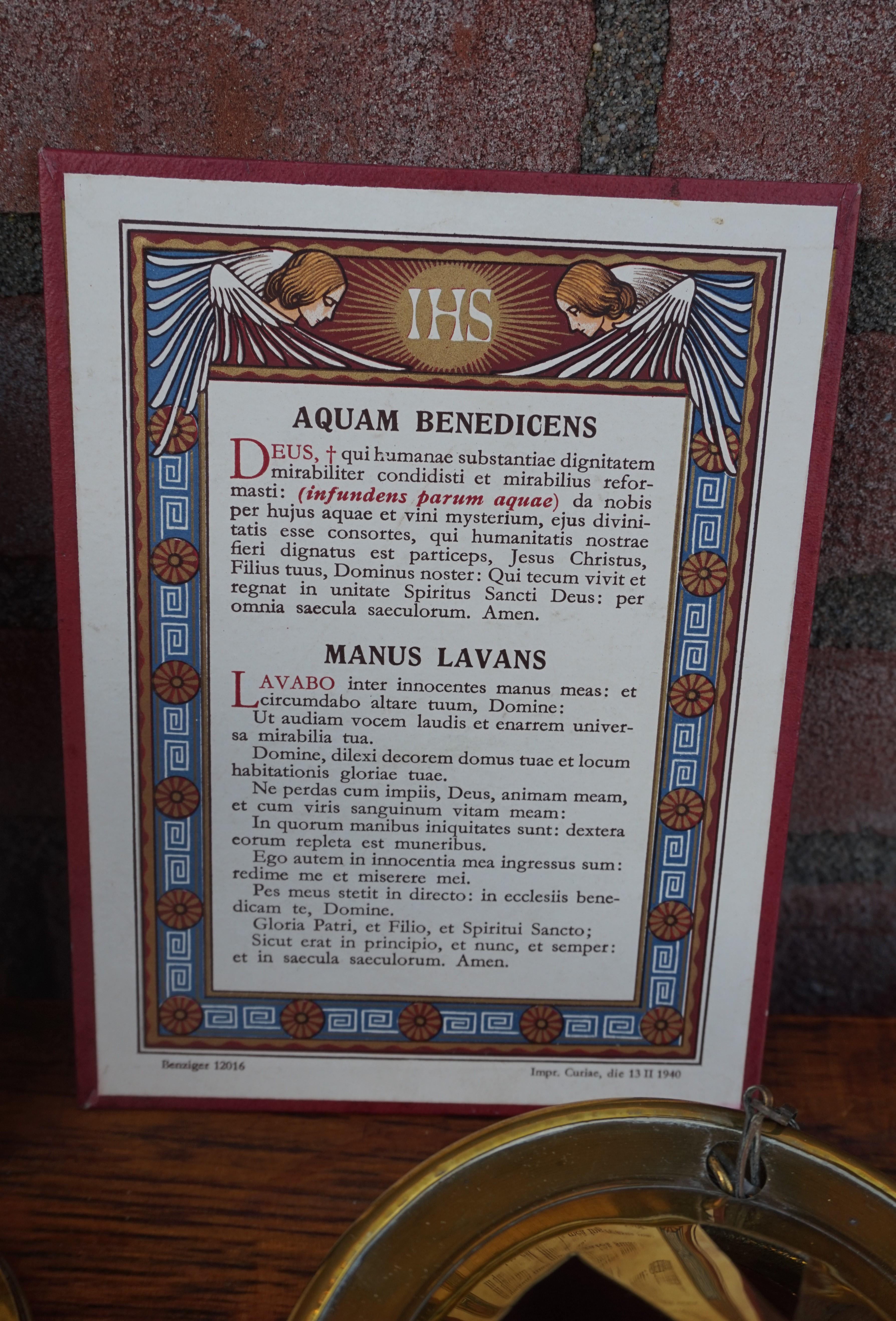 Rarísimo Juego de Servidor de Altar de Latón de principios de 1900 o Juego de Enseñanza de Misa en la Iglesia 7