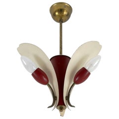 Extremely Rare & Elegant Mid Century Modern Pendant Lamp or Hanging Light 1960s
