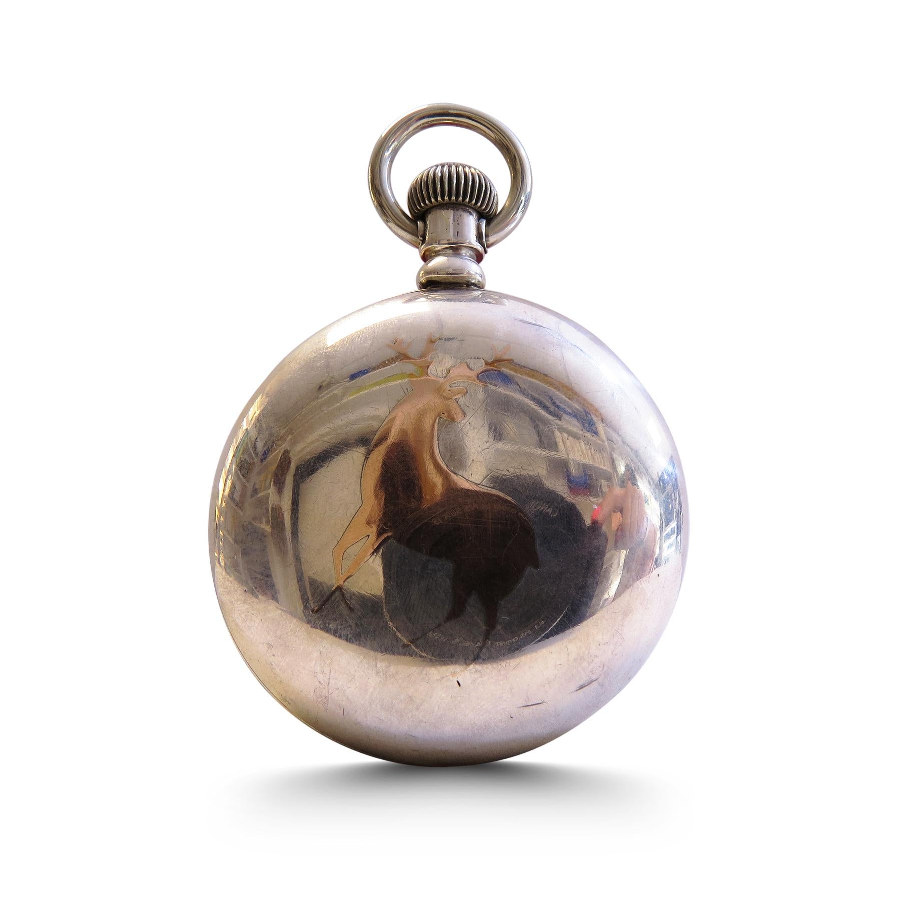 deer pocket watch