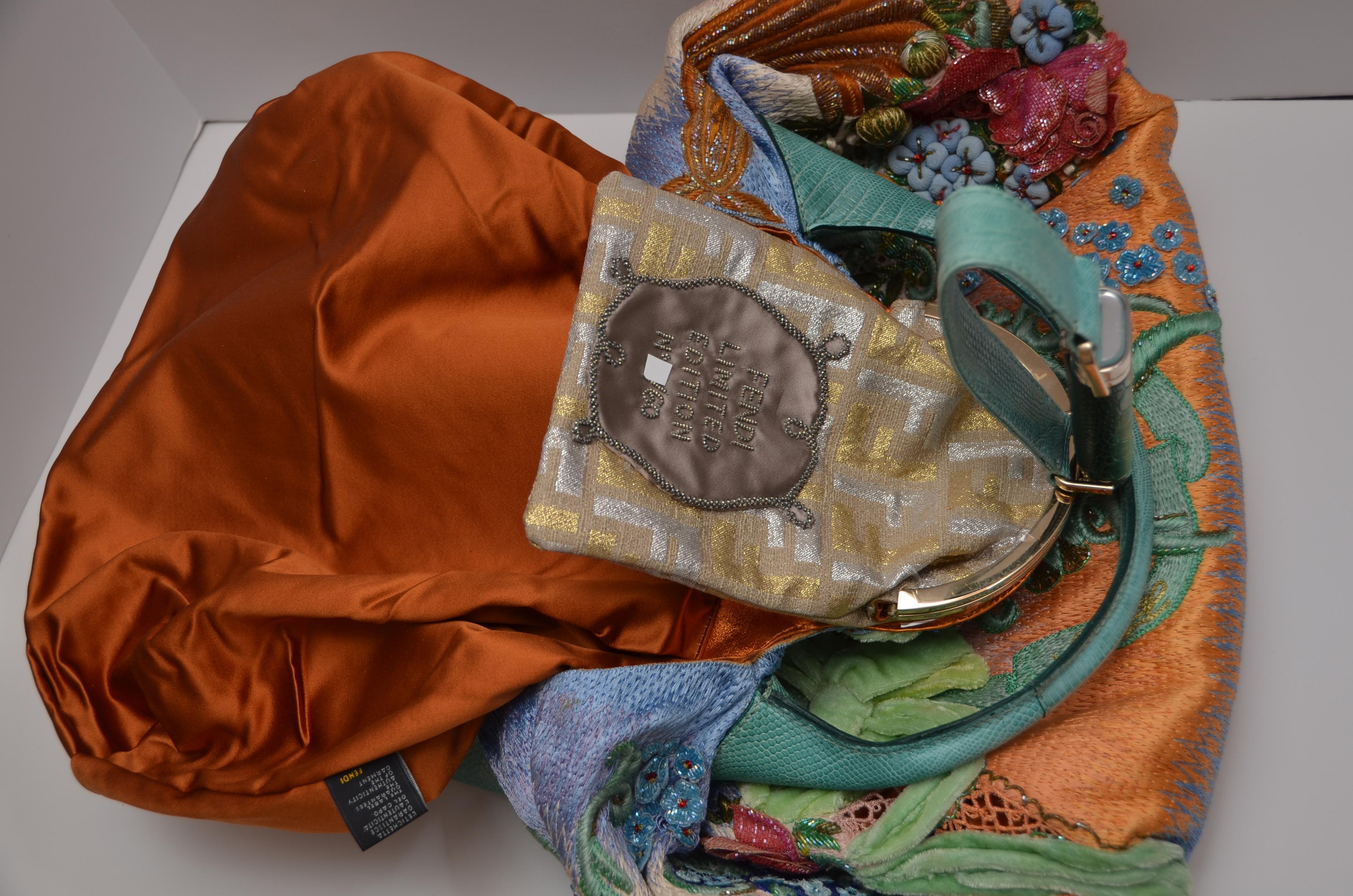Extremely Rare FENDI Wisteria Spy Handbag Fashion Art '06 Limited  Mint $12, 000 3