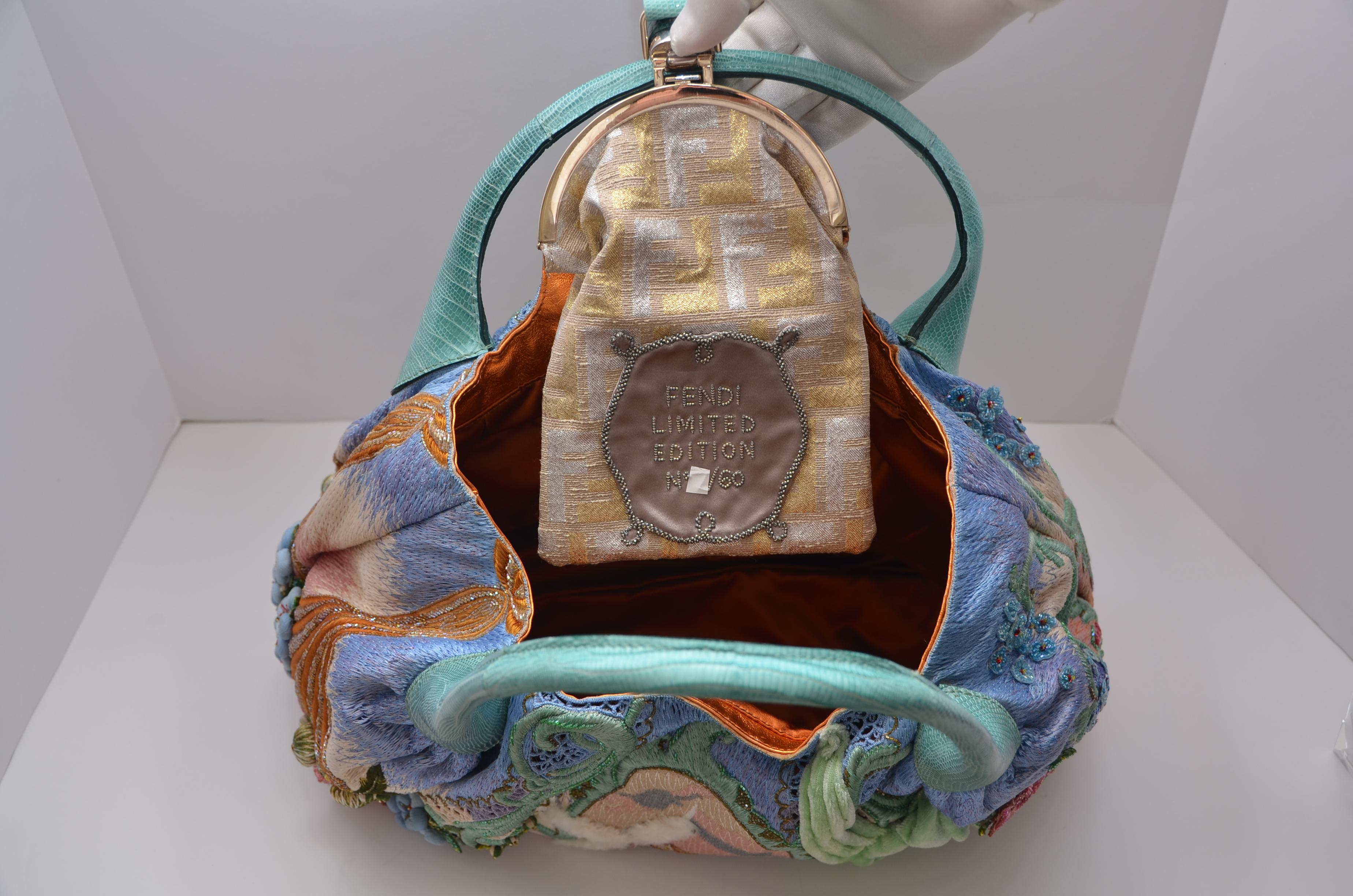 Extremely Rare FENDI Wisteria Spy Handbag Fashion Art '06 Limited  Mint $12, 000  1