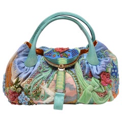 Extrêmement rare sac à main FENDI Wisteria Spy Fashion Art '06 Limited Mint 12 000 $