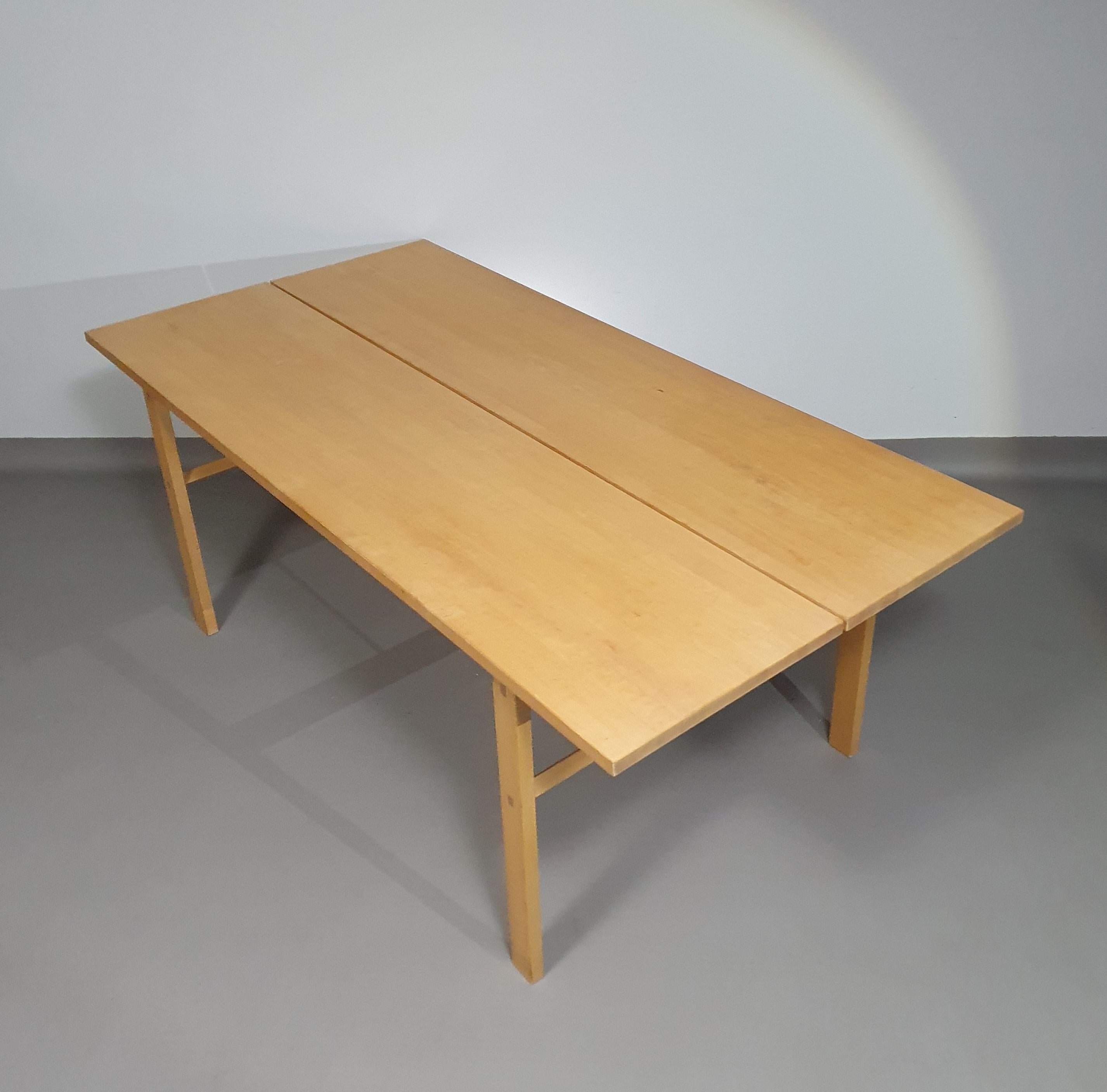 Woodwork Finnish dining set by Simo Heikkilä / Pentik. 1980s For Sale